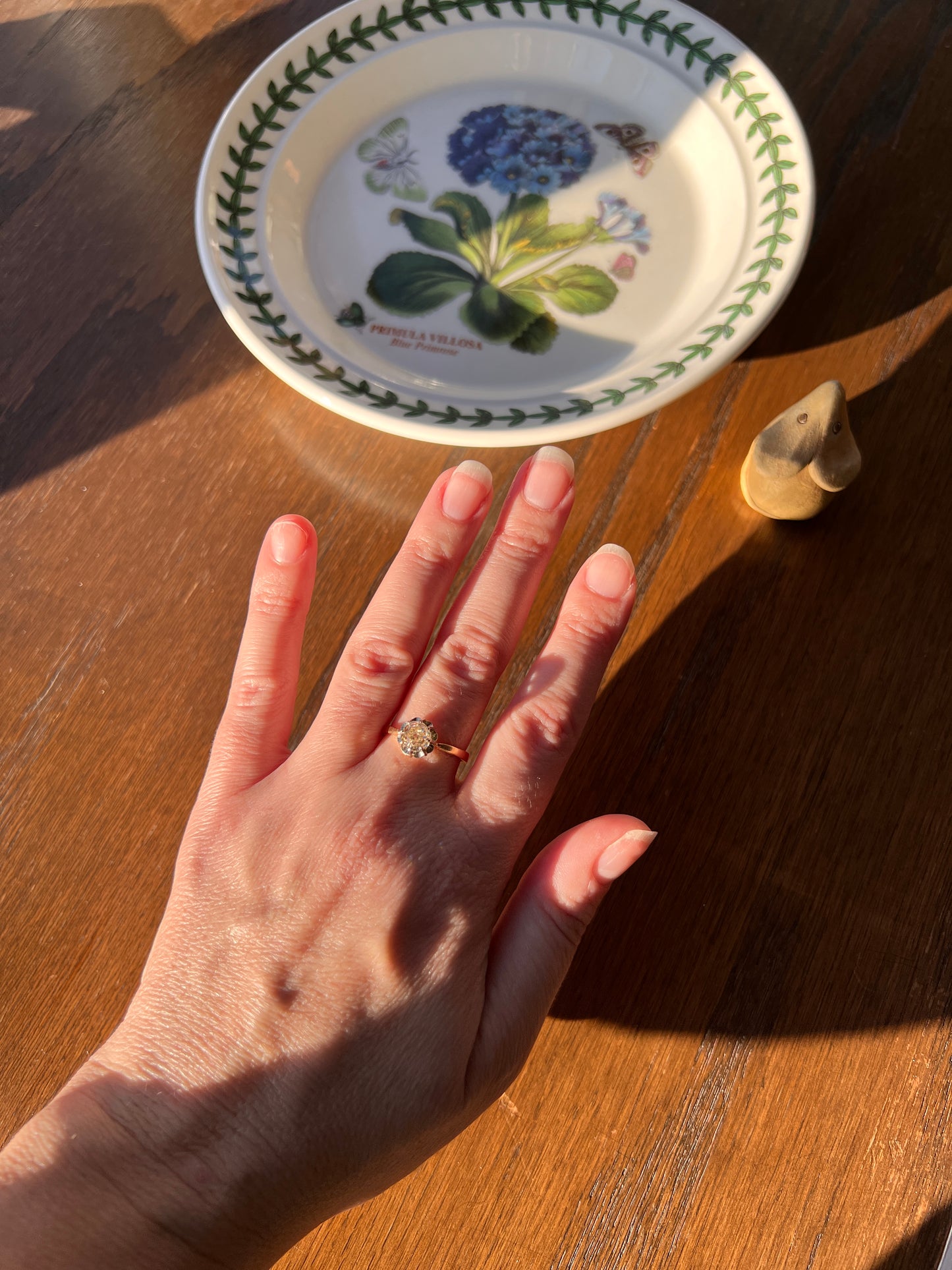 Old Mine Cut DIAMOND Solitaire Ring .9 Carat Eye Clean French Edwardian Antique Engagement Ring 18k Gold Illusion