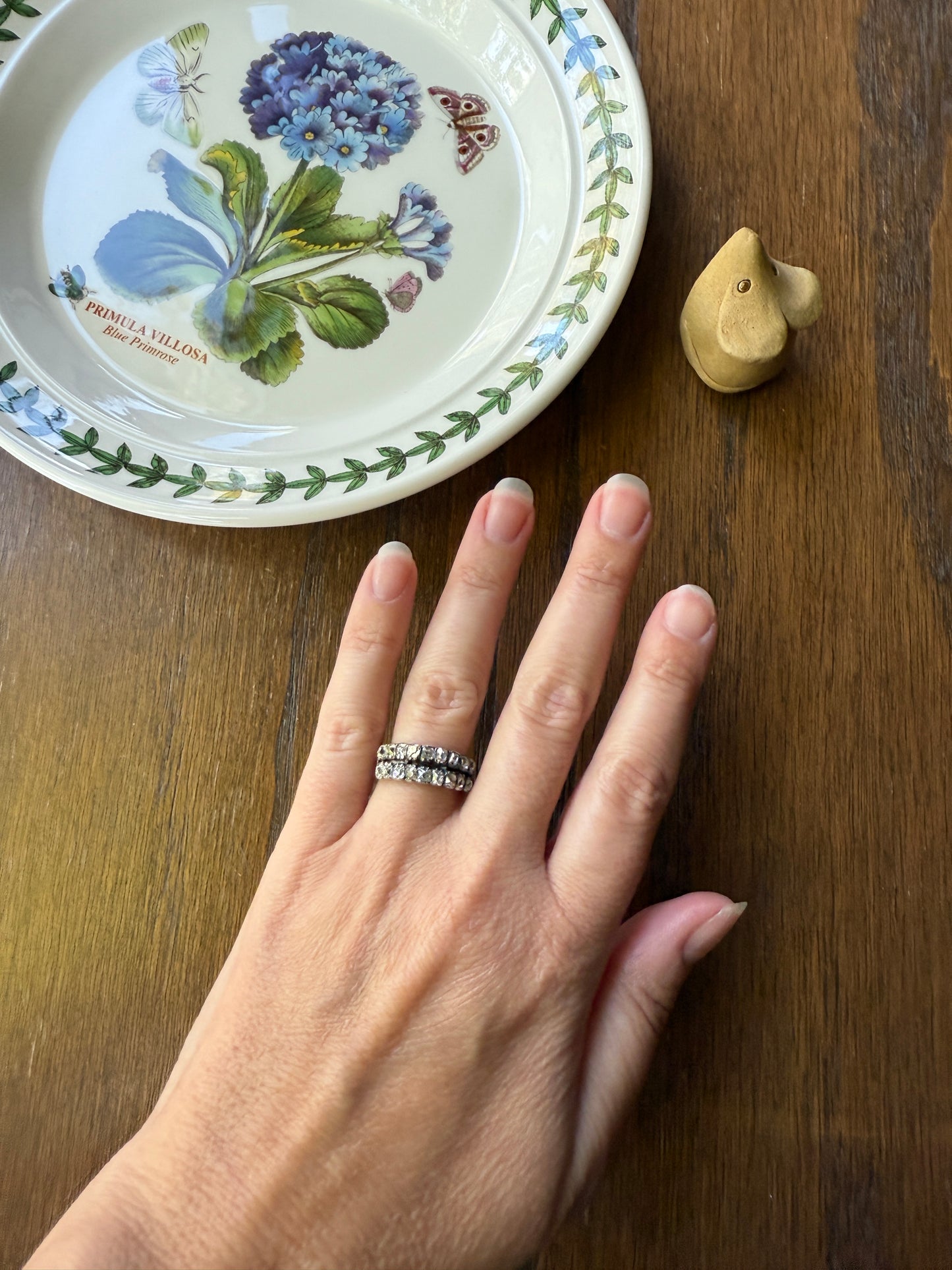 Antique 1.25 Carat Chunky Old Mine Cut DIAMOND Georgian 10k Gold Half Hoop Cigar Band Double Row Ring