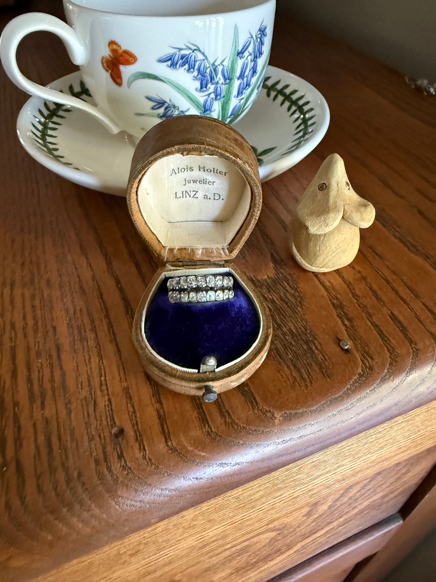 Antique 1.25 Carat Chunky Old Mine Cut DIAMOND Georgian 10k Gold Half Hoop Cigar Band Double Row Ring