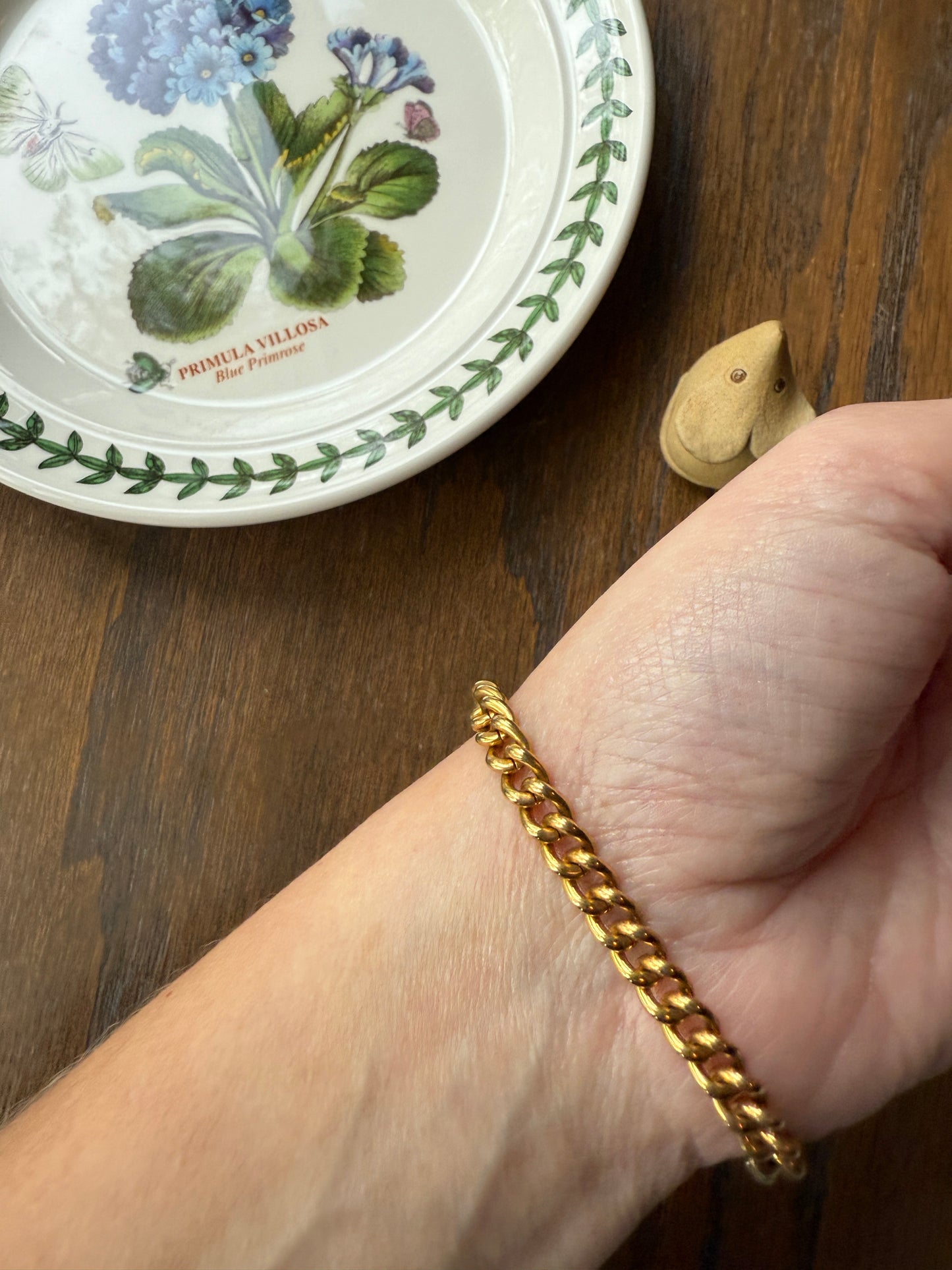 Victorian to art Deco Gold Fill Watch Curb Chain Bracelet Extender Connector XL Spring Ring & Dog Clip Pendant Charm Holder