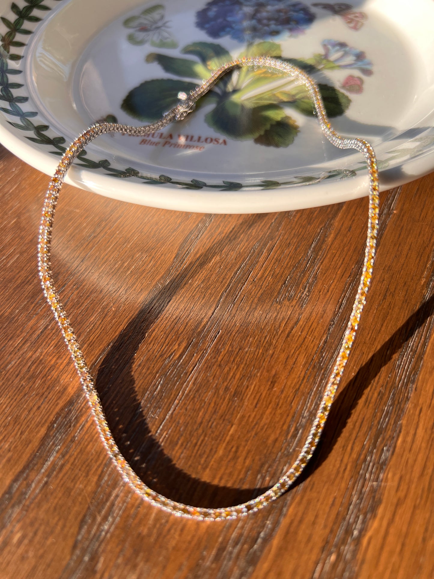 FANCY Intense YELLOW Orange Green 4.7 Carat DIAMOND Riviera Vintage Necklace Tennis w/ Certificate Chain 14k Gold