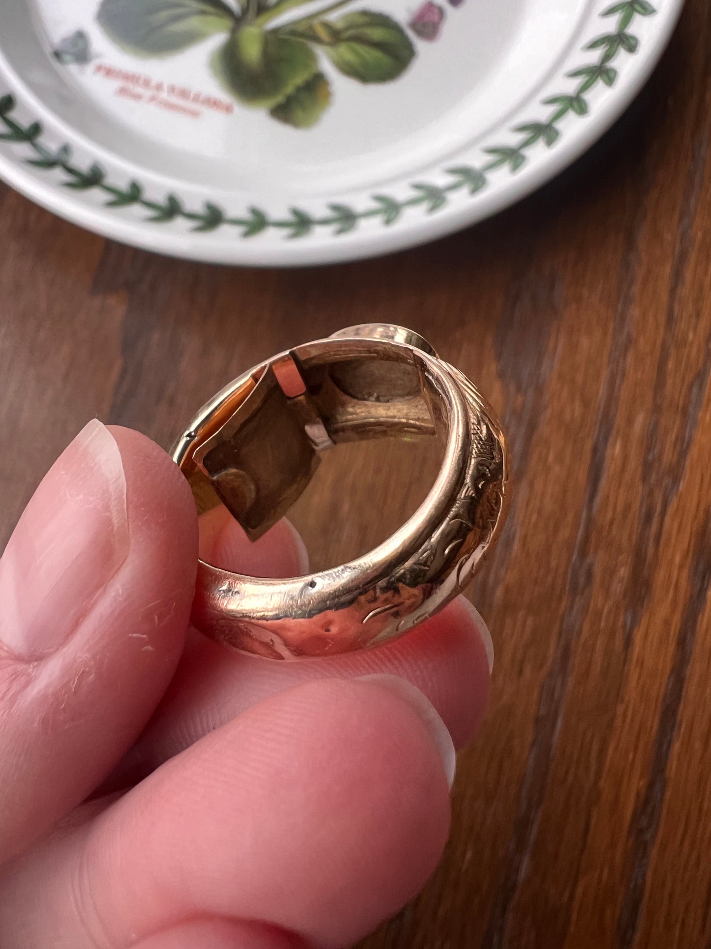 French Nobility LOCKET Back Ring HEAVY 10g 18k Gold Count's CROWN Chunky Signet Victorian Wax Seal Unisex