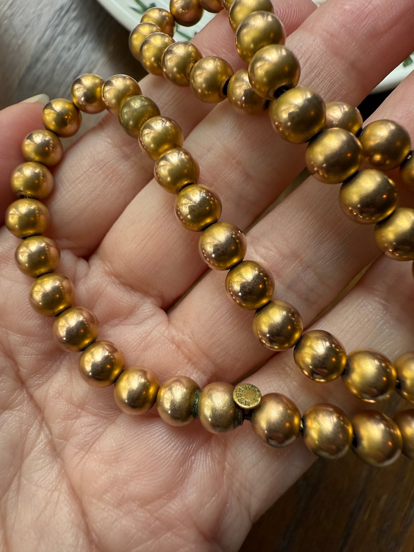 VICTORIAN Antique 14k Gold Fill BEAD Chain Necklace GF Pearl Short Choker