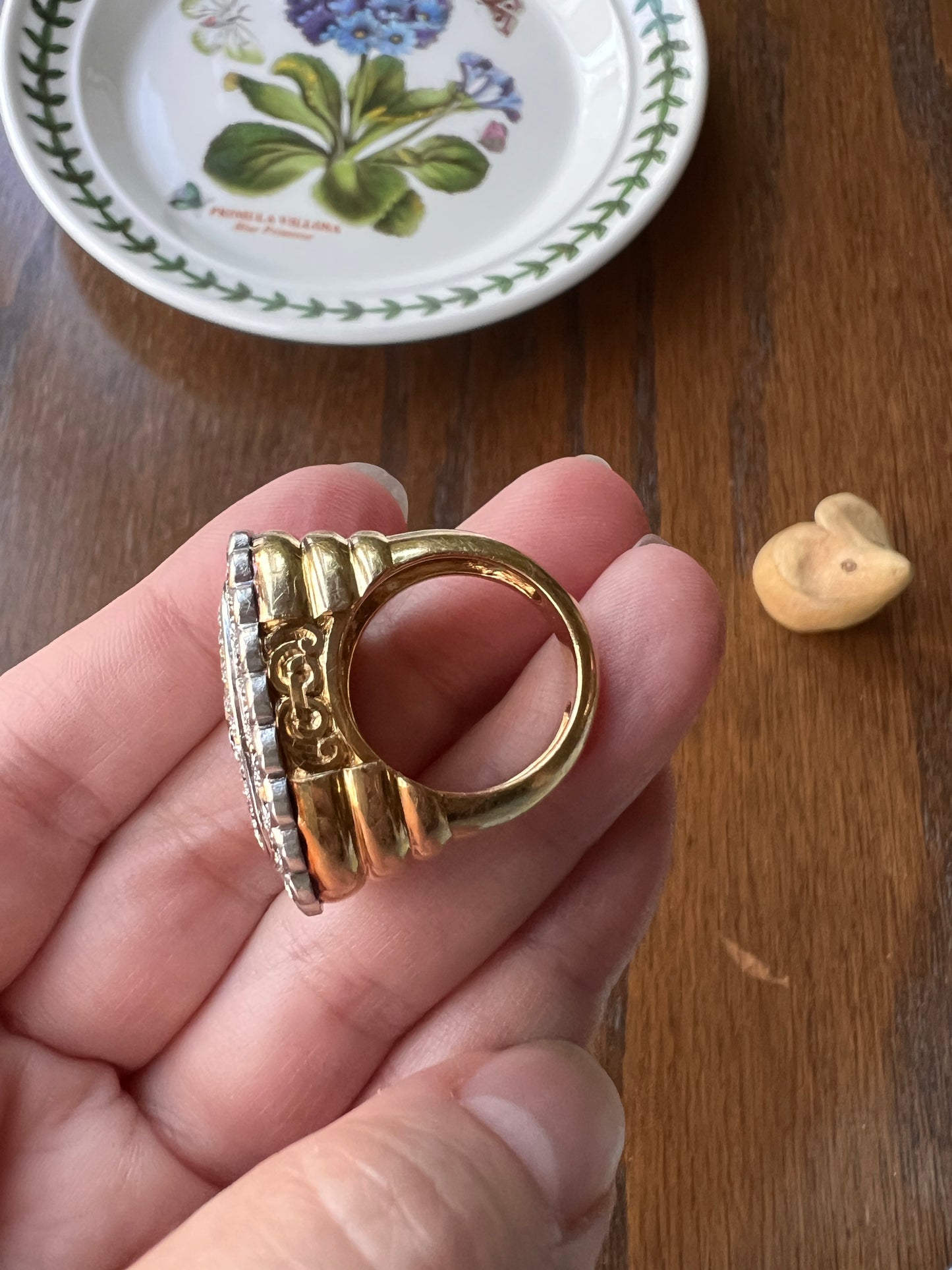 Vintage VAN CLEEF & ARPELS Boxed 5.25 Carat Transitional Cut Diamond Ring Heavy 22g 18k Gold Platinum Vtg to Antique Art Deco Special in Original Box