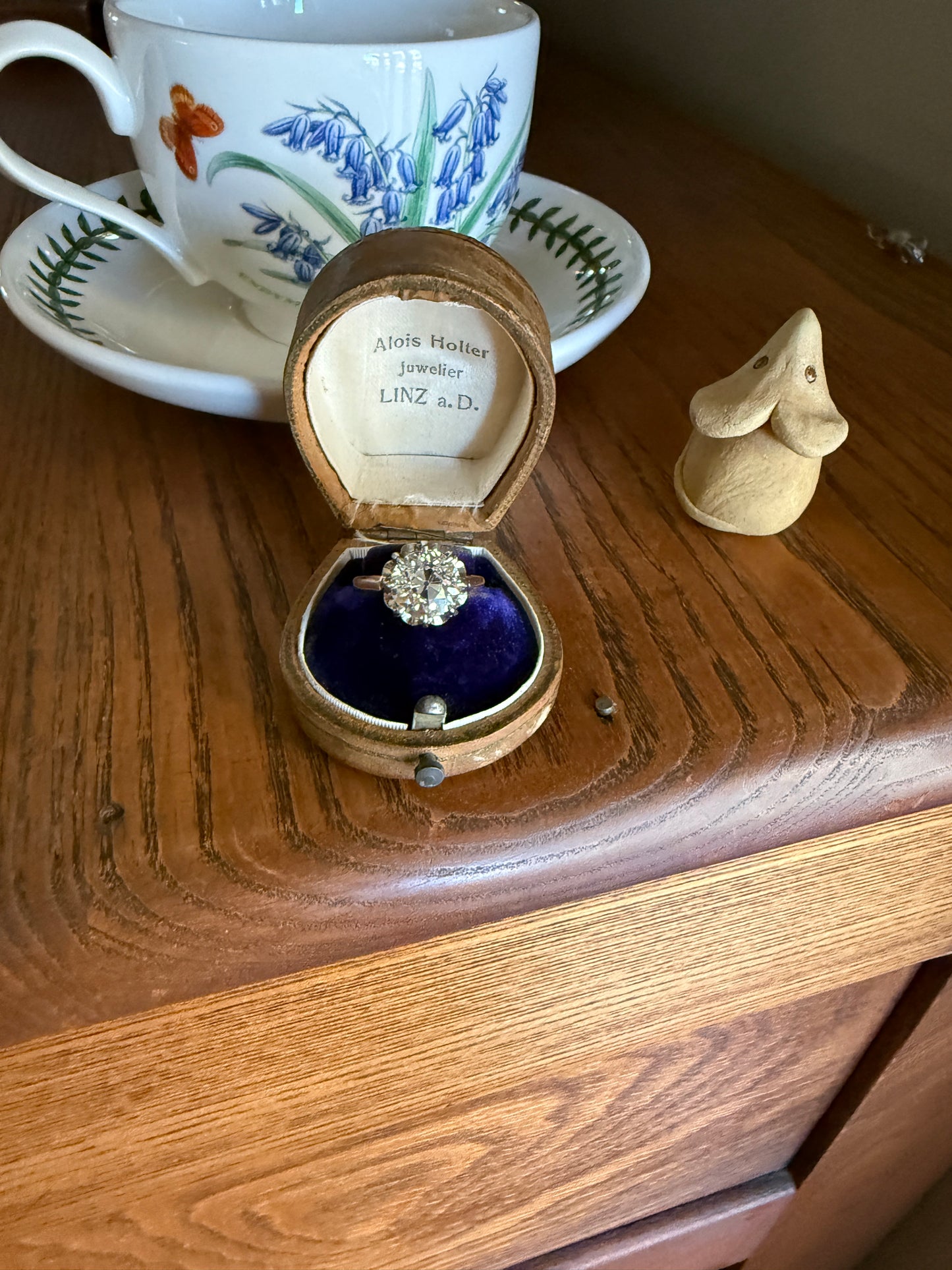 Special French Original Antique 3.5 CARAT Old European Cut DIAMOND Eye Clean Solitaire Engagement Ring 18k Rosy Gold Platinum Fiery OEC