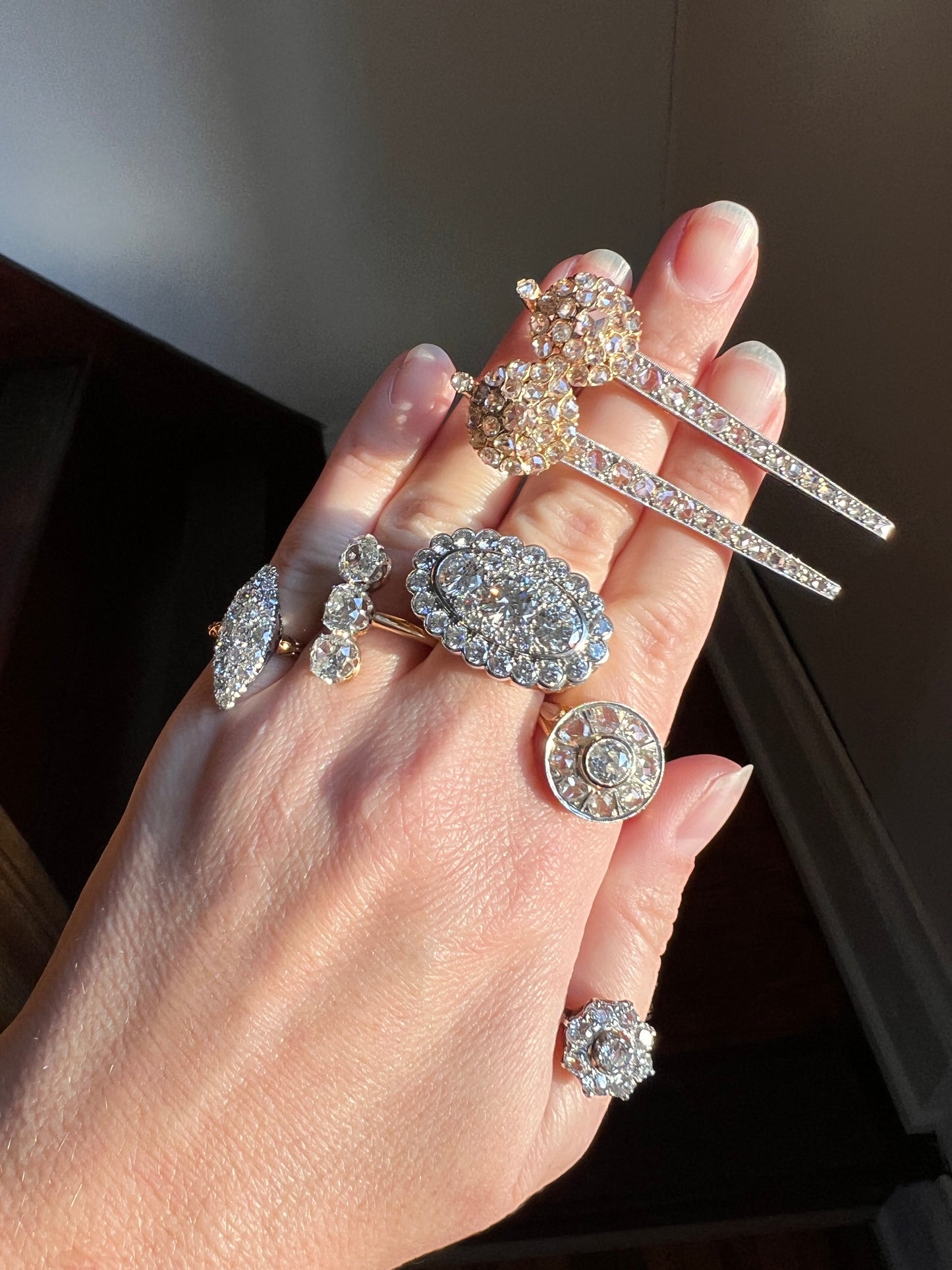 Vintage VAN CLEEF & ARPELS Boxed 5.25 Carat Transitional Cut Diamond Ring Heavy 22g 18k Gold Platinum Vtg to Antique Art Deco Special in Original Box