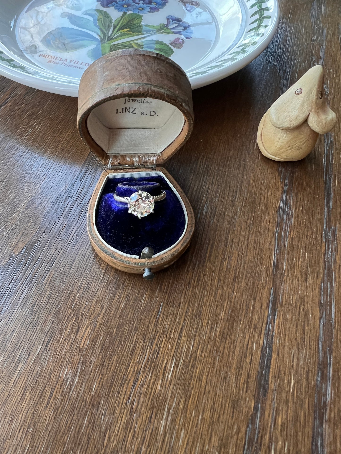 Exceptional French Vintage to Antique 2.3 CARAT Transitional Cut DIAMOND Eye Clean Solitaire Engagement Ring 18k White Gold Fiery Stacker