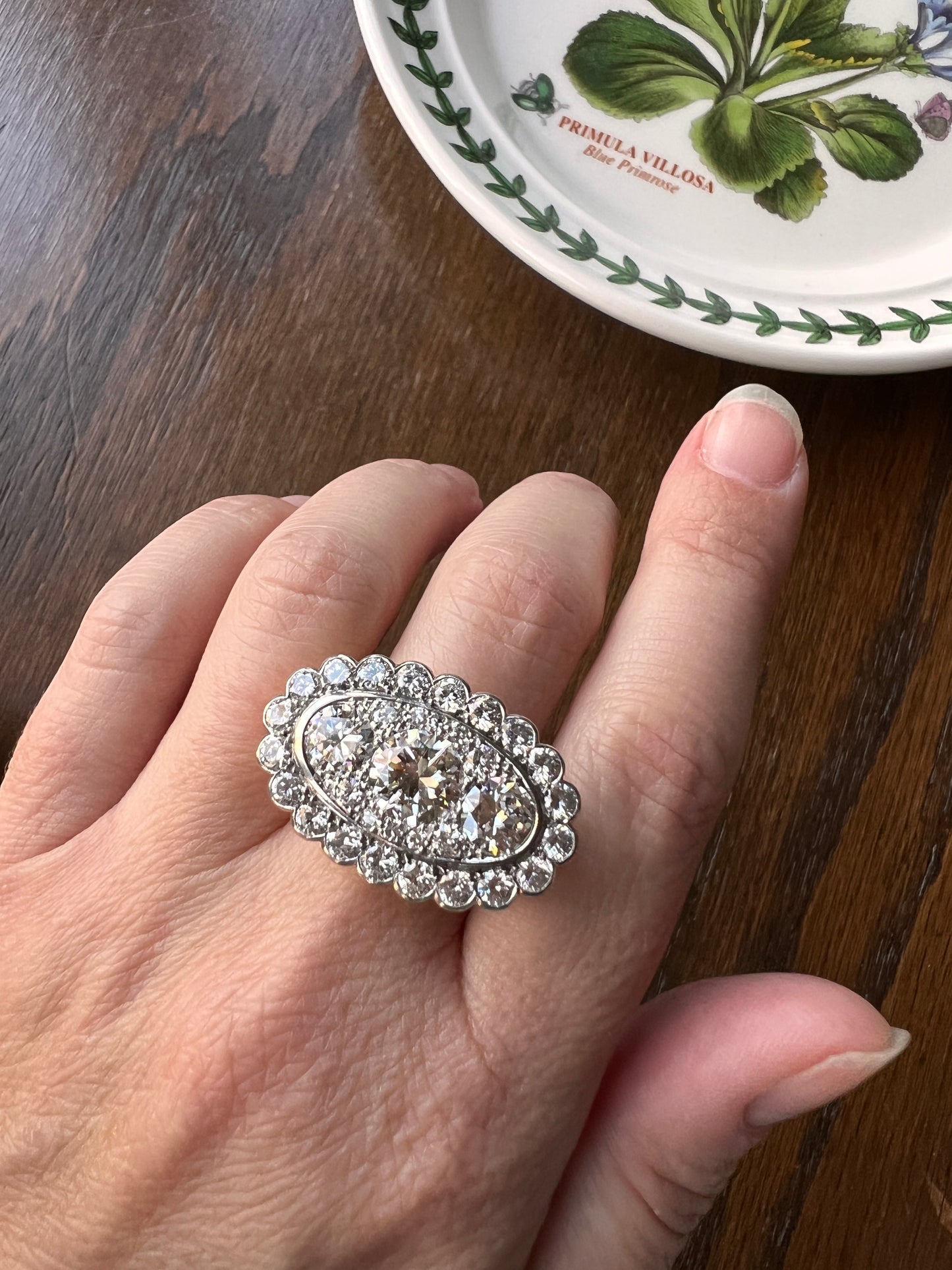 Vintage VAN CLEEF & ARPELS Boxed 5.25 Carat Transitional Cut Diamond Ring Heavy 22g 18k Gold Platinum Vtg to Antique Art Deco Special in Original Box