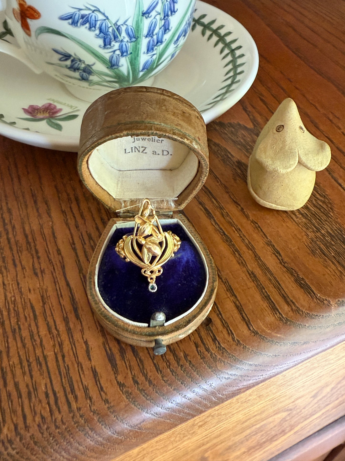 Delicious Floral French Art NOUVEAU Antique Belle Epoque Rose SWIRL Whiplash 18k Gold Ring Large 1.1"