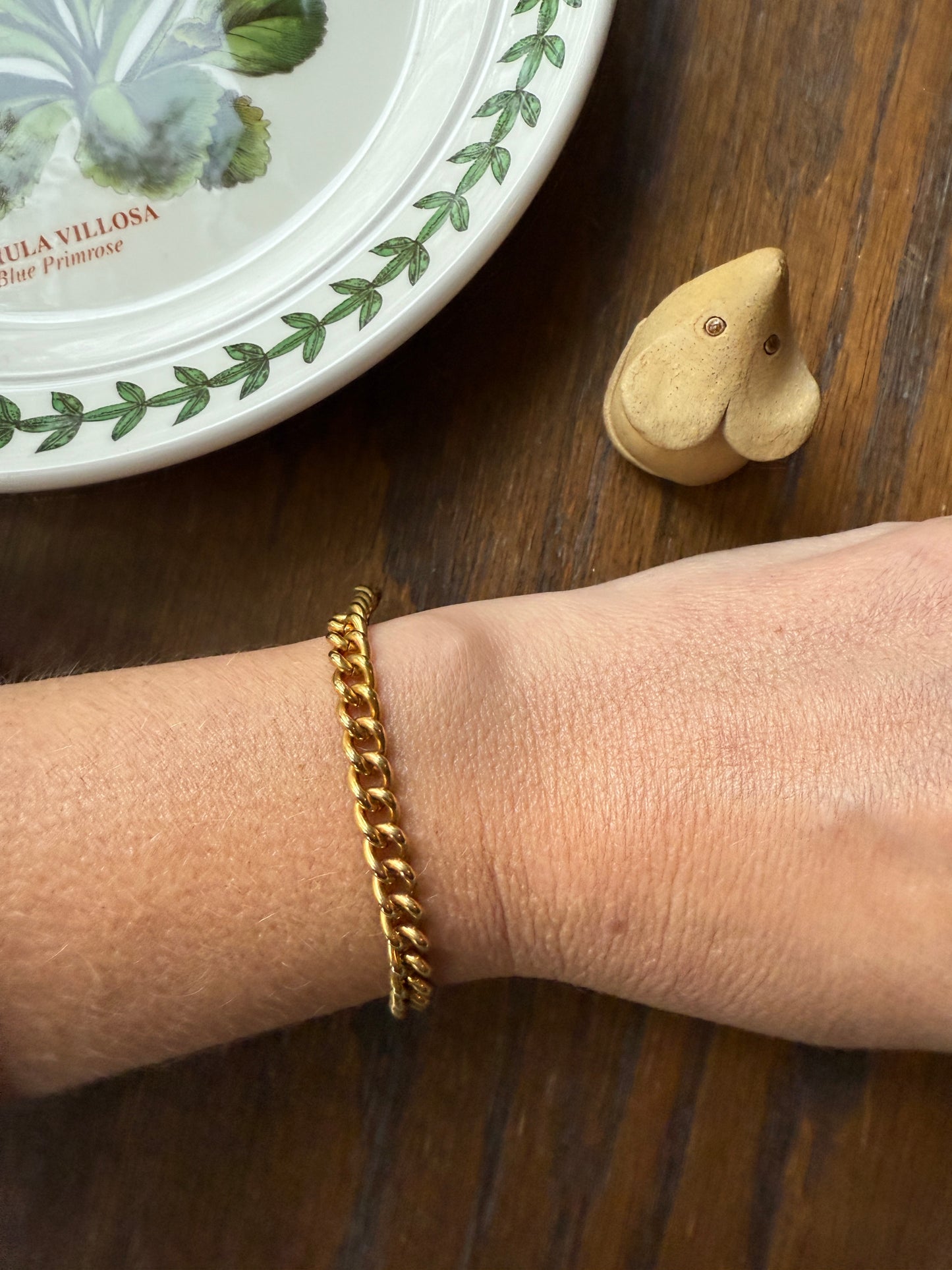 Victorian to art Deco Gold Fill Watch Curb Chain Bracelet Extender Connector XL Spring Ring & Dog Clip Pendant Charm Holder