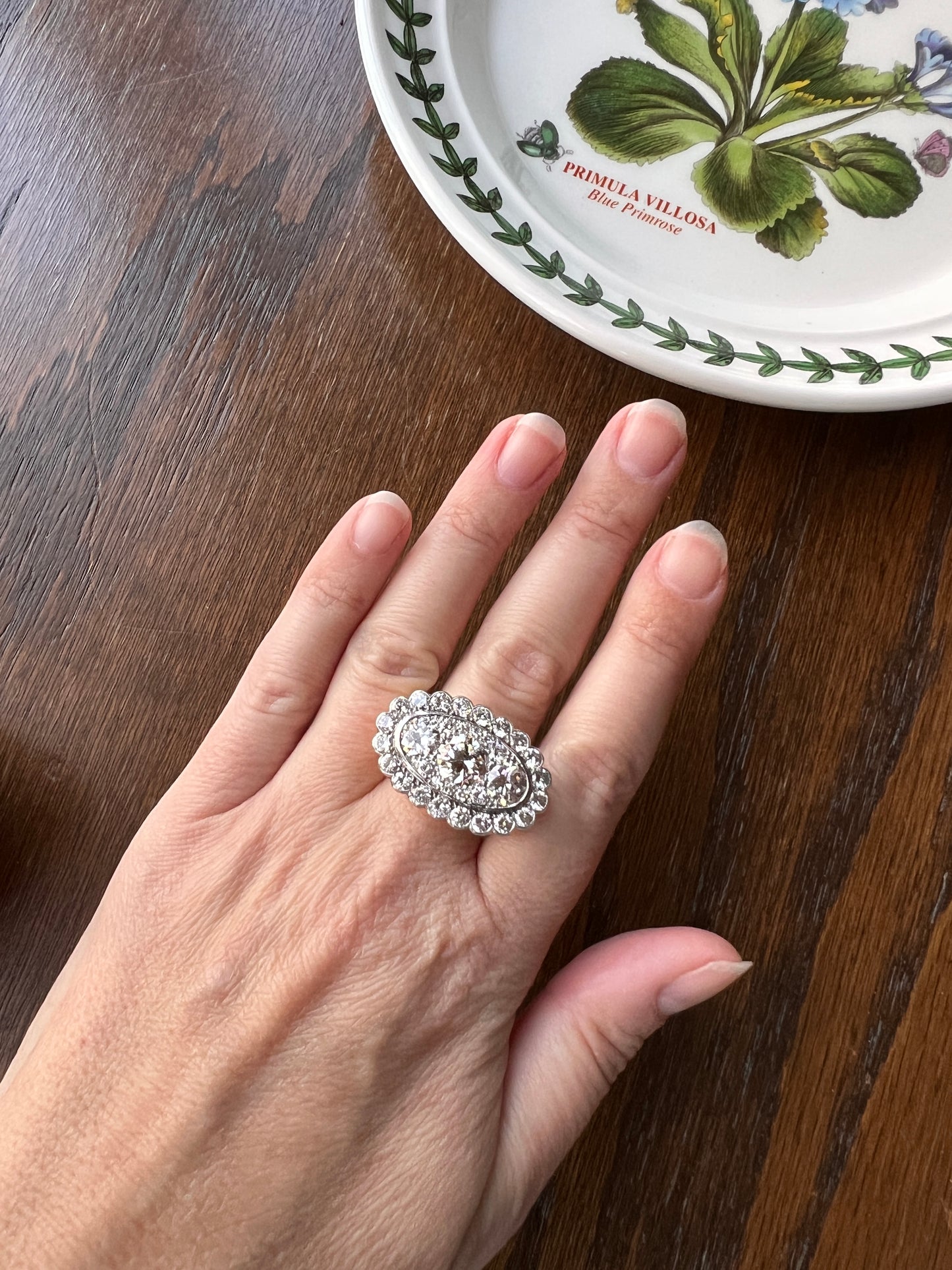 Vintage VAN CLEEF & ARPELS Boxed 5.25 Carat Transitional Cut Diamond Ring Heavy 22g 18k Gold Platinum Vtg to Antique Art Deco Special in Original Box