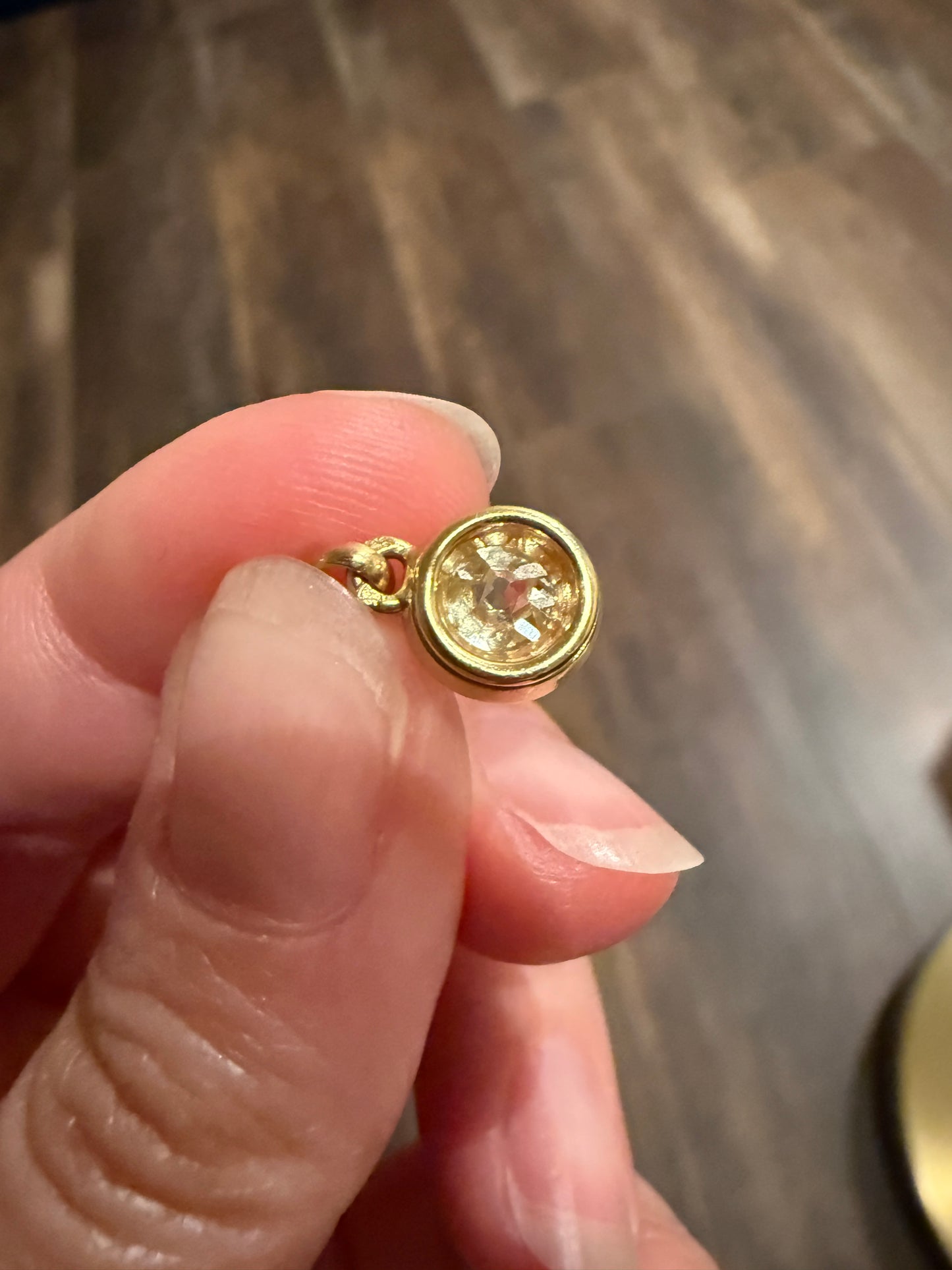 Eye Clean Chunky 1 Carat Antique Old Mine Cut DIAMOND Bezel Set Solitaire Pendant French Vintage Minimalist OMC 1Ct Charm
