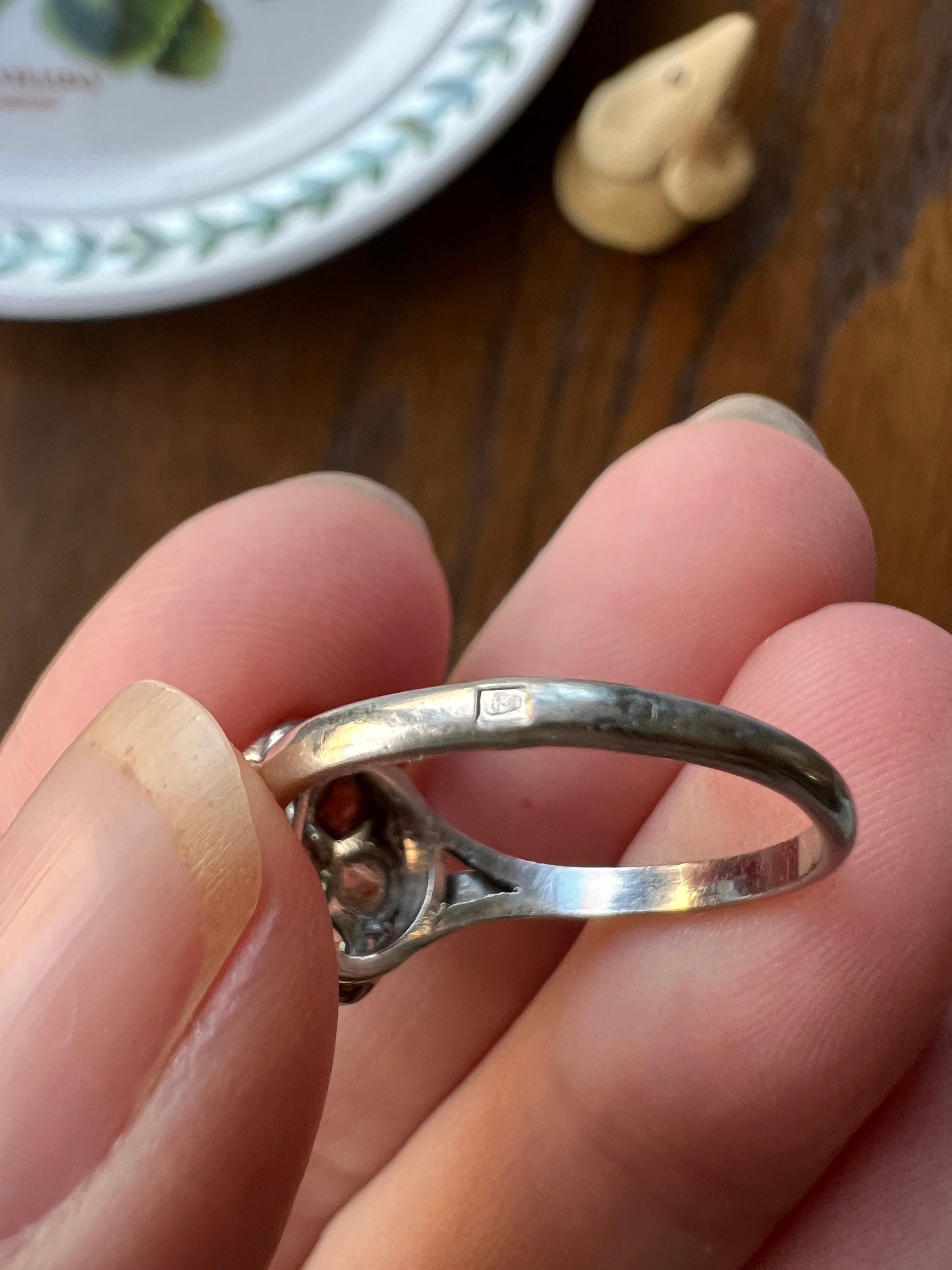 Old Mine Cut DIAMOND 1.2 Carat Daisy Cluster Ring PLATINUM French Antique Seven Stone Chunky Stacker Unique Victorian Edwardian Gift OMC