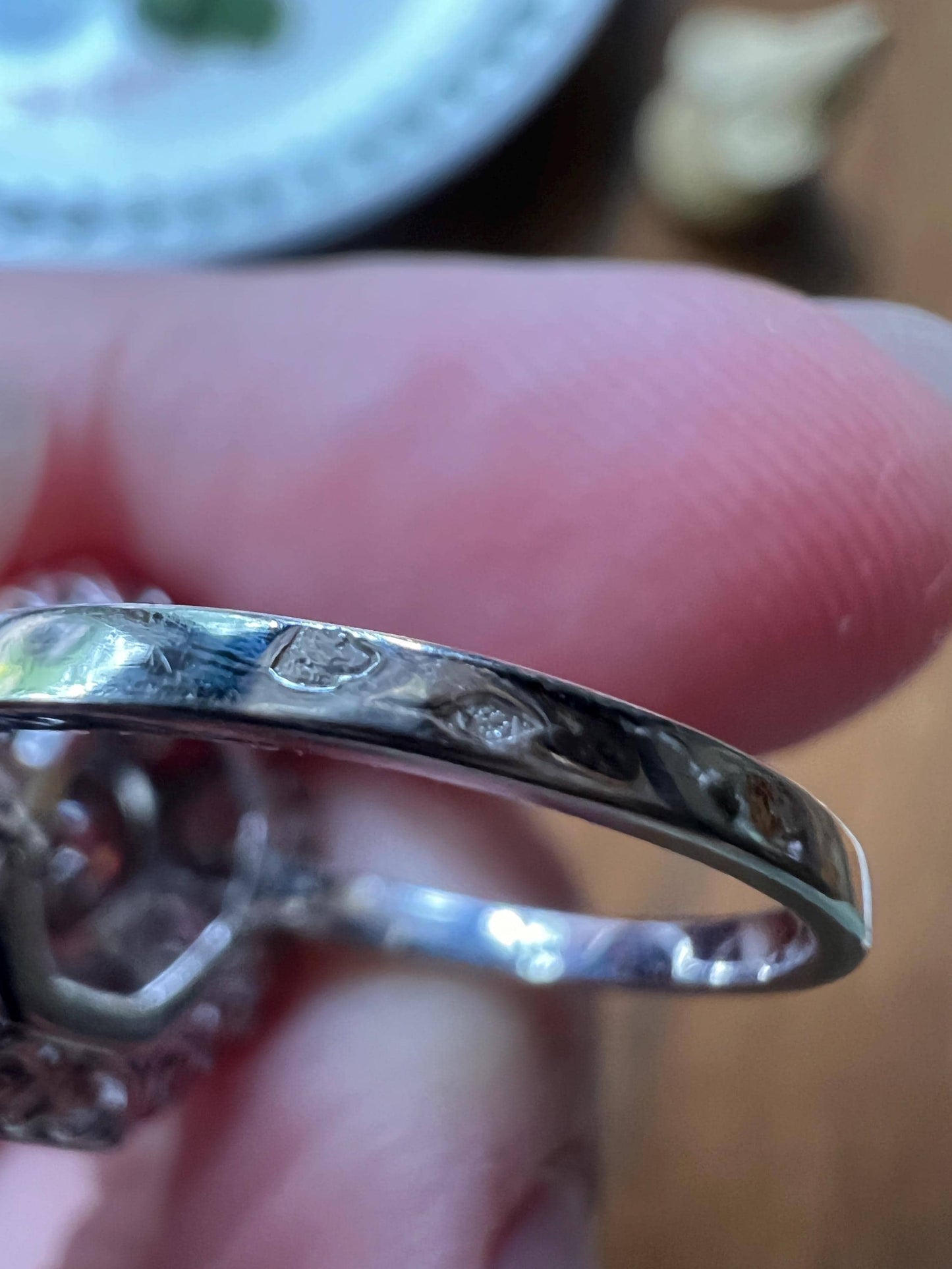 XL 2.7 Carat OCTAGON Shield French Antique PLATINUM Ring Old Mine Cut Diamonds Chunky Geometric Edwardian Cluster Romantic Gift 2.7Ctw OmC