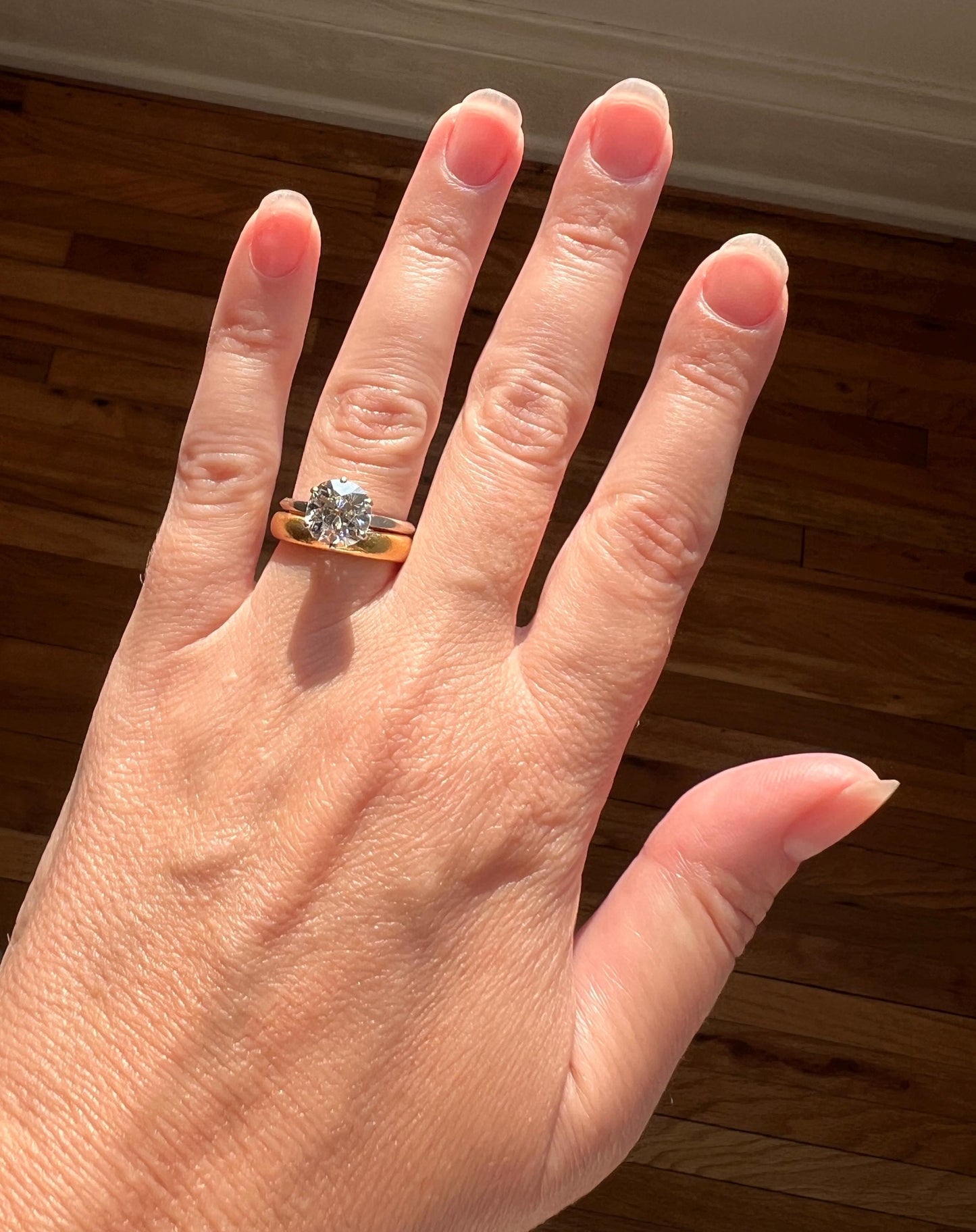 Chunky 1.25 Carat Old Mine Cut DIAMOND Channel Set Ring 10.5g 18k Gold HEAVY Vintage to Antique Wedding Stacker 8.3mm Wide Band French OMC