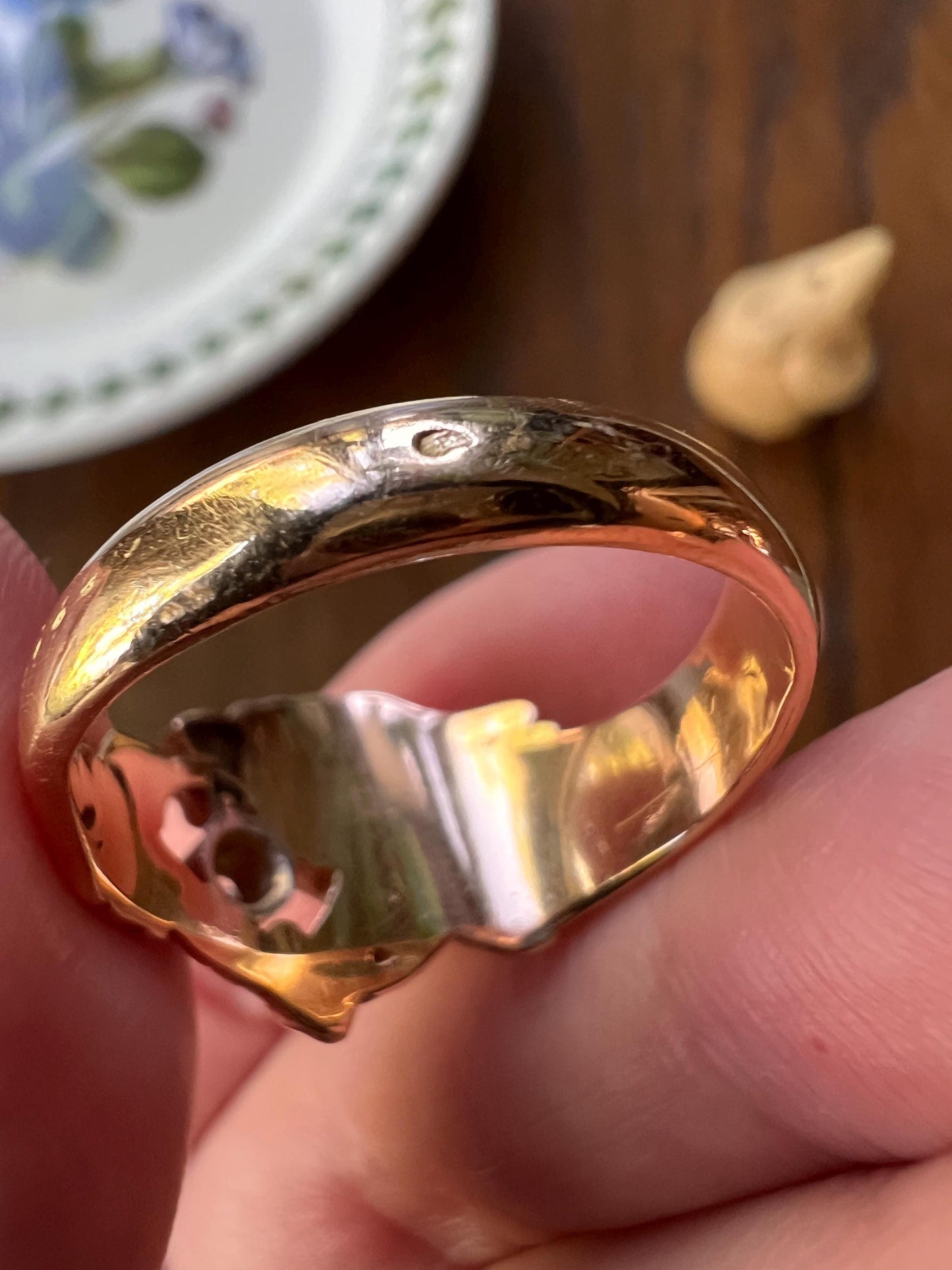 DRAGON Figural Chimera Old Mine Cut DIAMOND French Antique Unisex RING 18k Gold Solid Chunky Band Rare Gift Victorian Belle Epoque OmC Lion