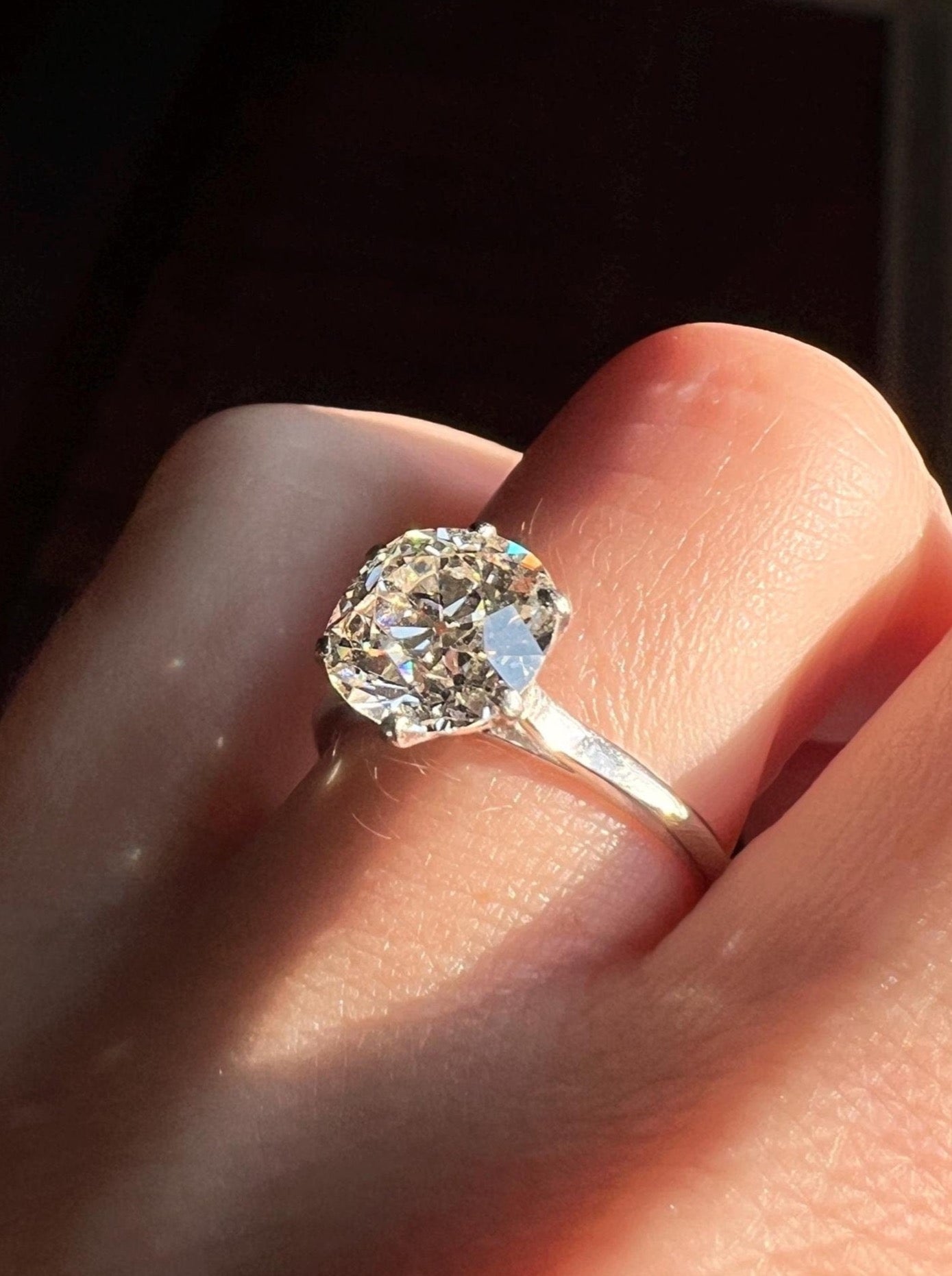 Exceptional Antique CARAT Old Mine Cut DIAMOND Eye Clean