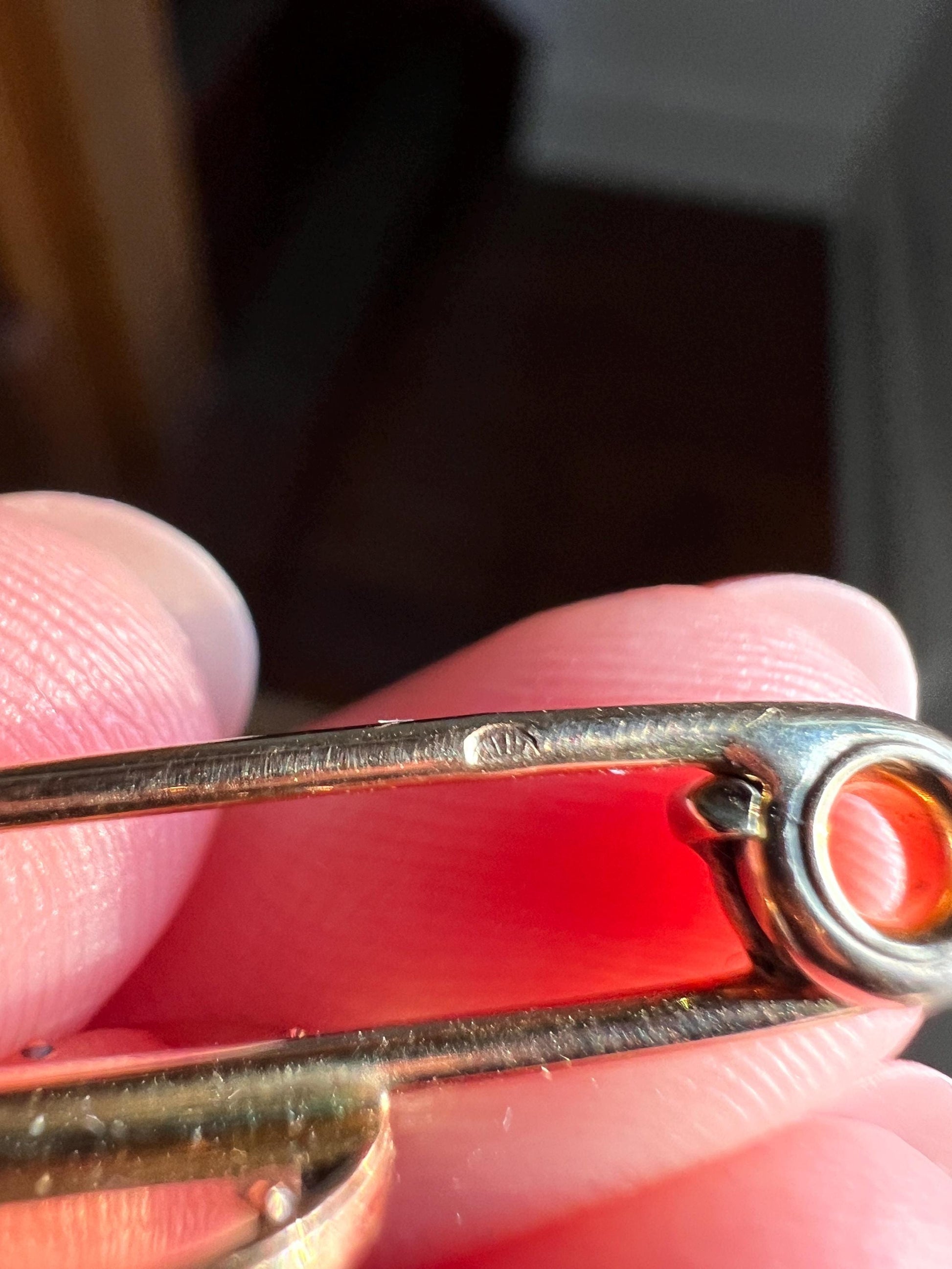CARTIER Antique Rare BOXED Dated 1912 Letter B Initial Safety Pin Pendant Charm Holder Connector Extender Art Nouveau Brooch Special Gift
