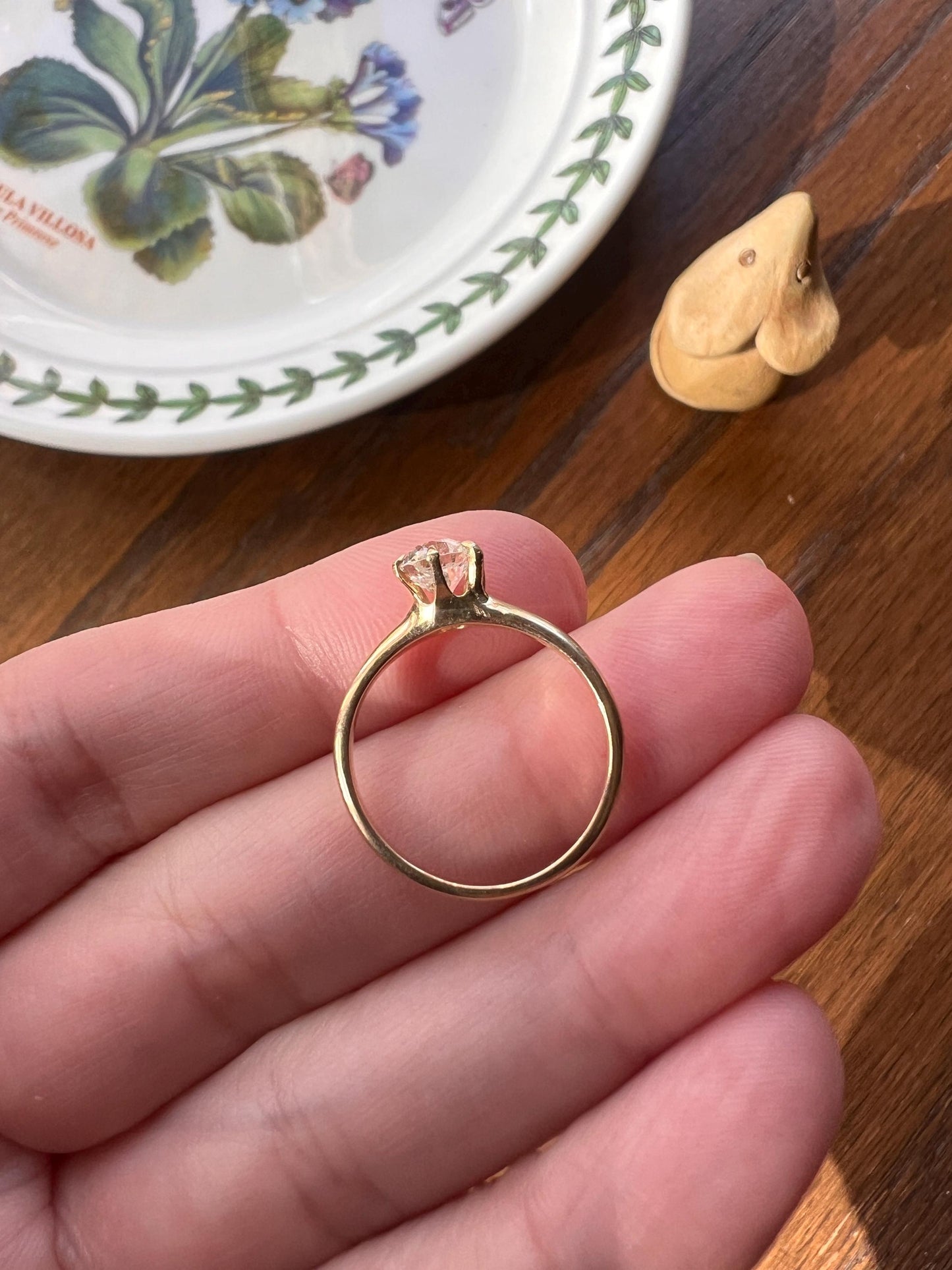 DATED 1906 Antique Eye Clean .65 Carat FIERY Old Mine Cut DIAMOND Solitaire Ring 18k Gold Engagement Romantic Gift Stacker OmC February