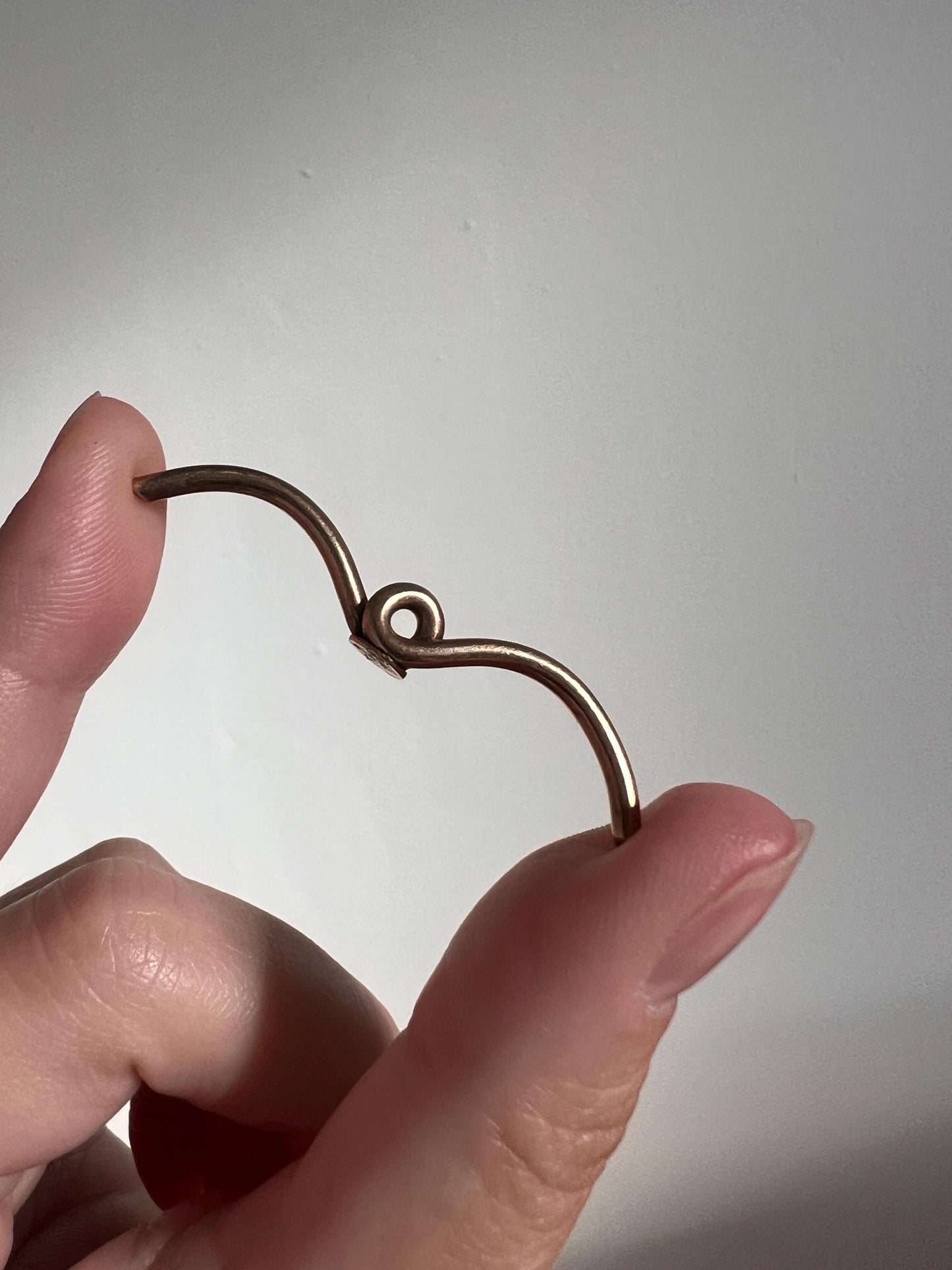 Original Dated Antique SWIRL T Bar Toggle Chunky PENDANT 14k Gold c1921 Parts Findings Watch Chain Neckmess Neckstack Unique Gift Geometric