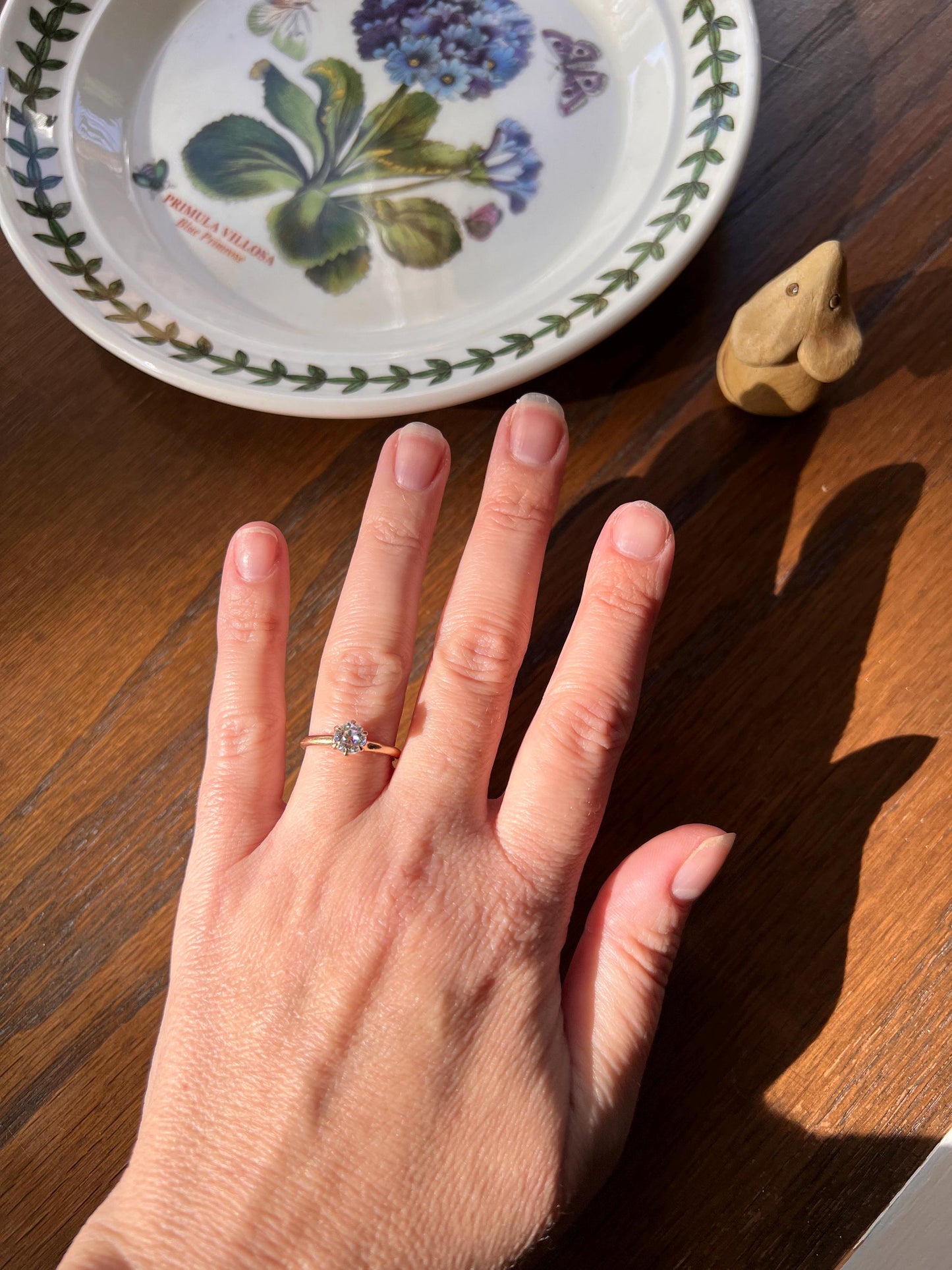 DATED 1906 Antique Eye Clean .65 Carat FIERY Old Mine Cut DIAMOND Solitaire Ring 18k Gold Engagement Romantic Gift Stacker OmC February