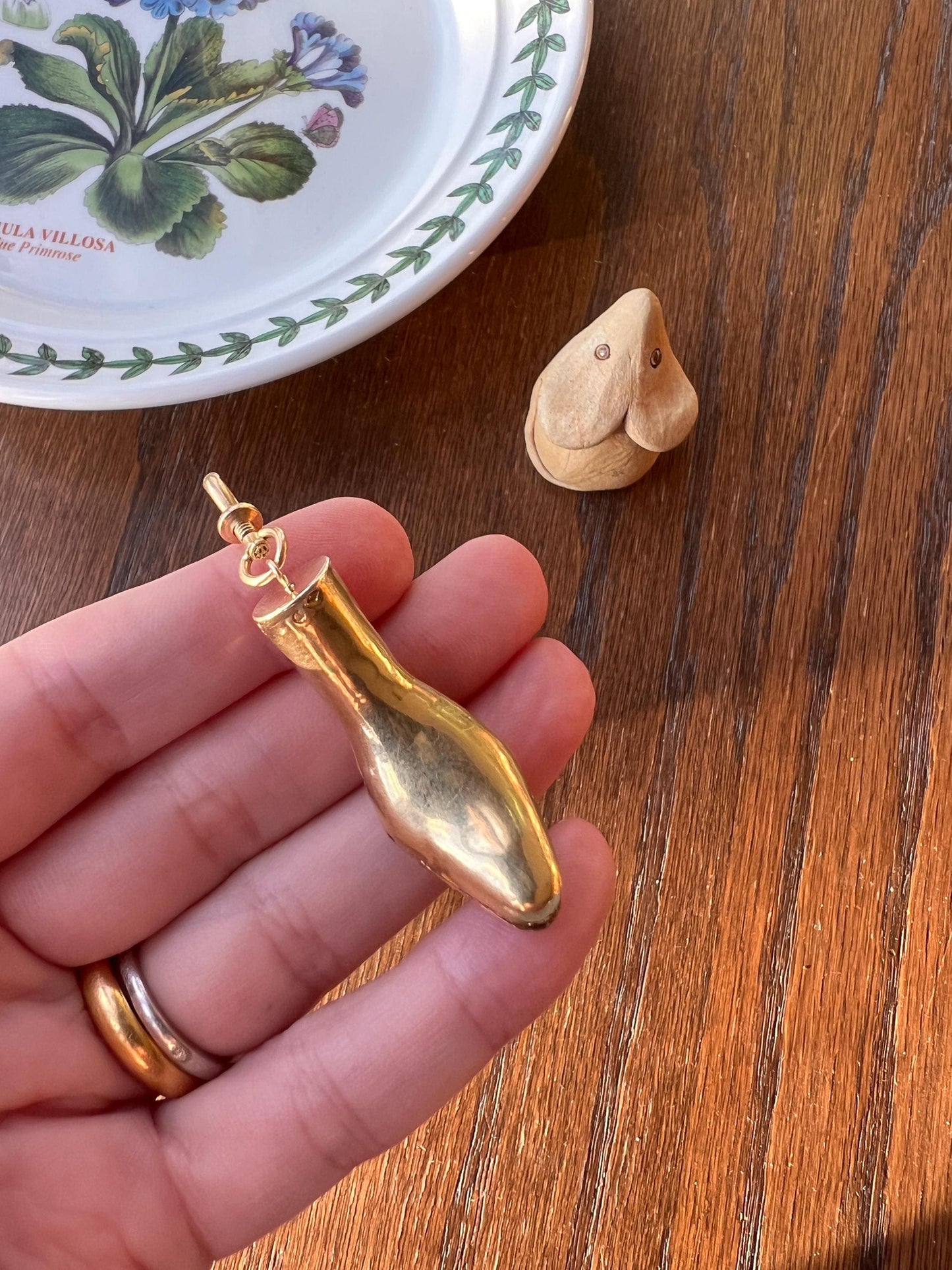 CLASP Smiling Ouroboros SNAKE Large Victorian Antique Figural TEETH! 18k Gold Solid French Salvaged Parts to Repurpose Connector