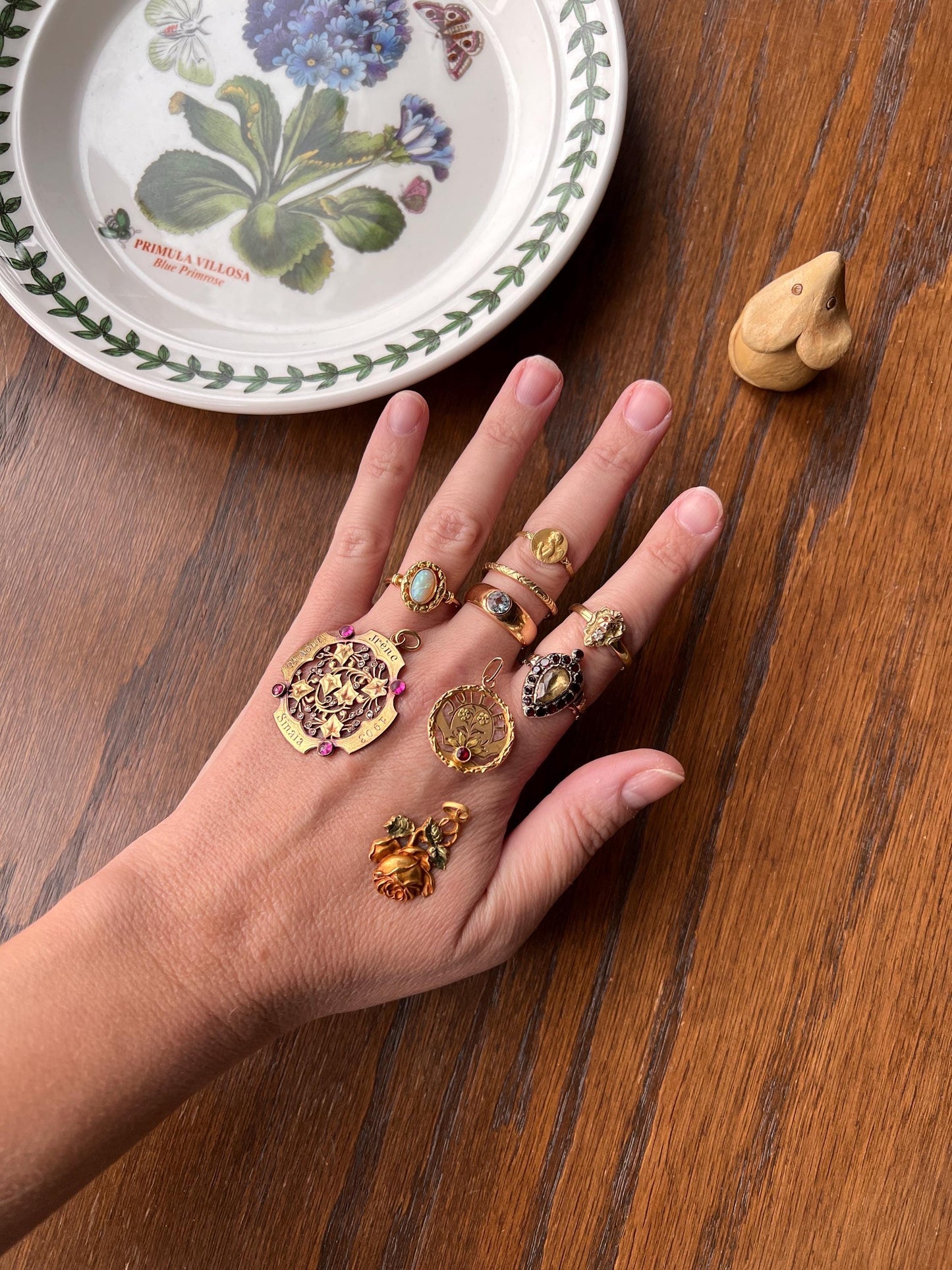 Unique OPAL Art NOUVEAU Floral Garland French Antique 18k Gold Ring Bows Laurel Leaf Berries Halo Romantic Gift Belle Epoque Figural