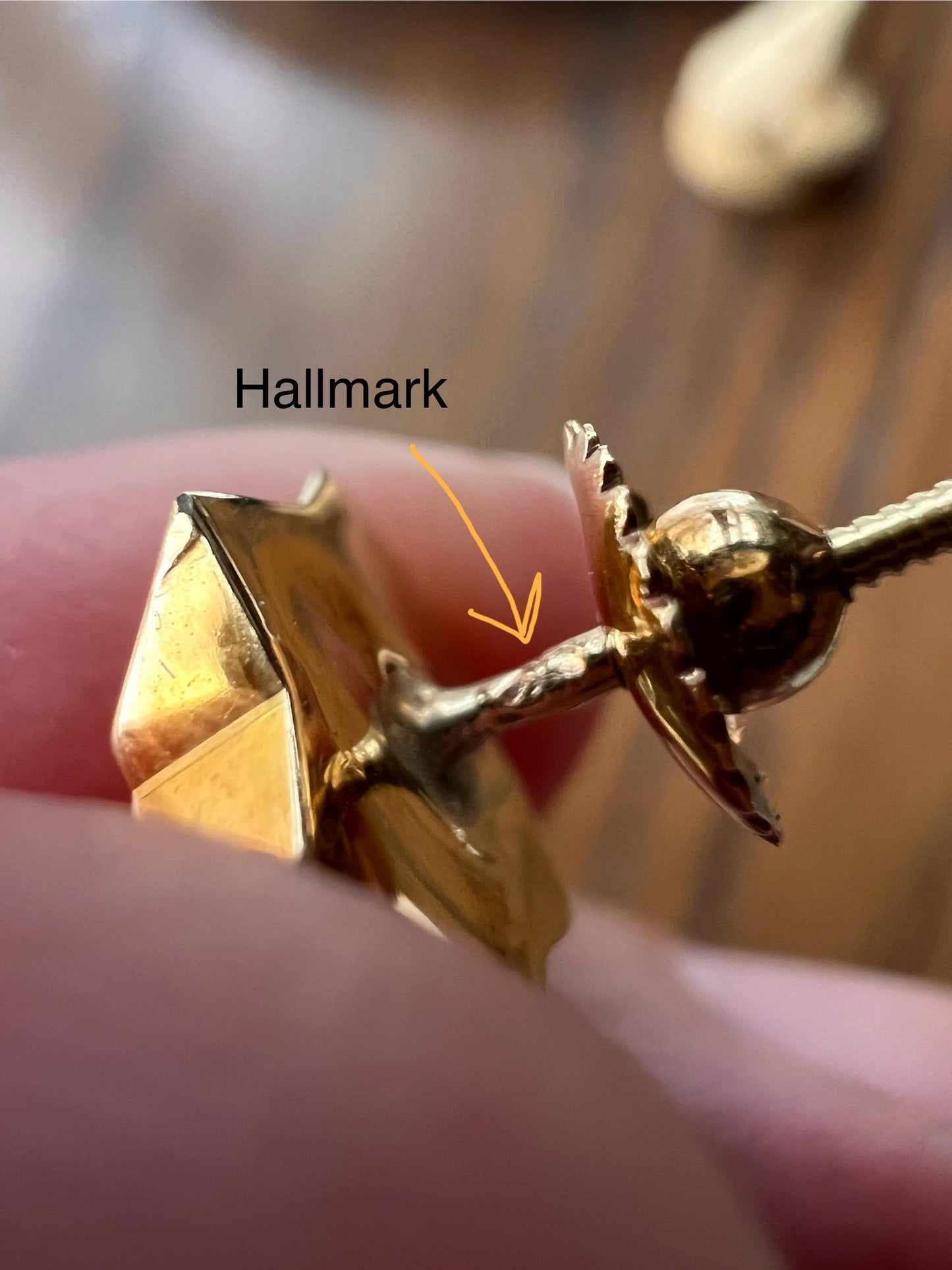 STARBURST 3D Studs French Antique Victorian 18k GOLD Figural Screw Back EARRINGS Romantic Gift Bridal Something Old Wedding Belle Epoque