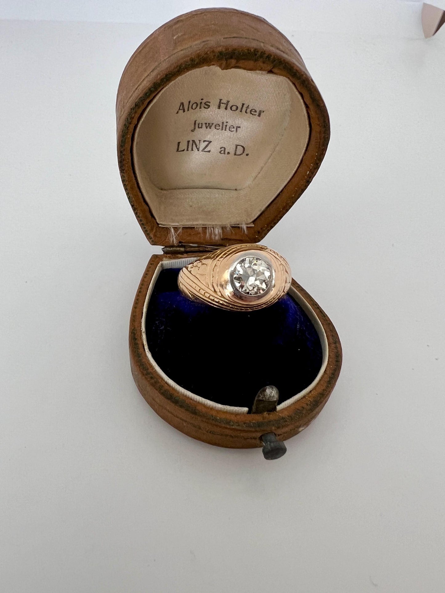 HEAVY 1.2 Carat Transitional Cut DIAMOND French Vintage 12g 18k Gold Forget Me Not Floral Gypsy Band Ring Gift Stacker Chunky Unisex Man or