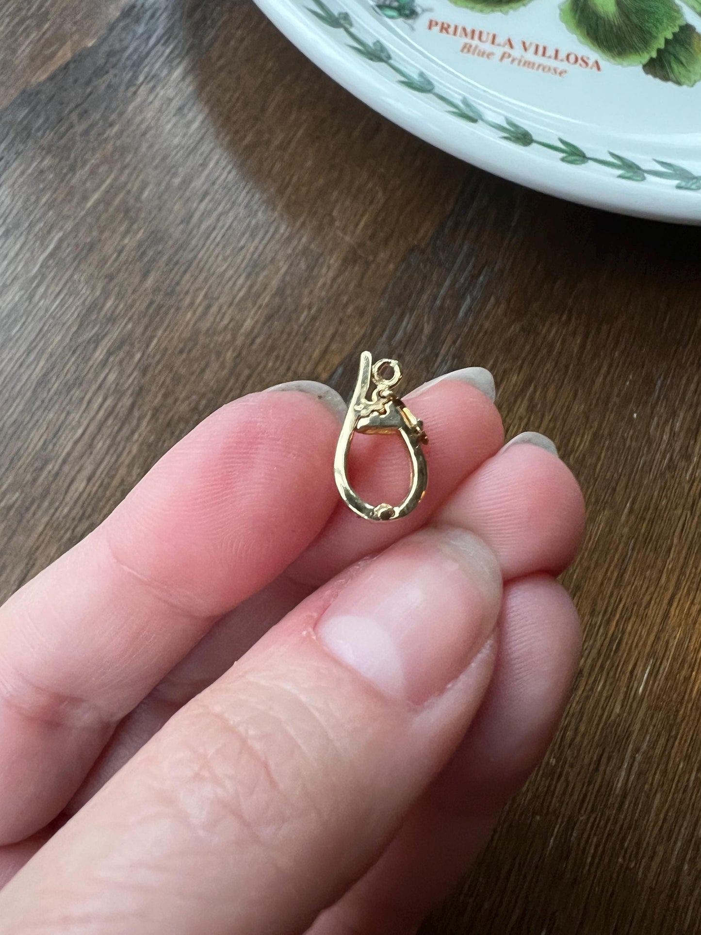 Vintage 14k GOLD Charm Pendant HOLDER Clip Clasp Opening Bale Safety Clasp Neckmess Neckstack Parts Findings