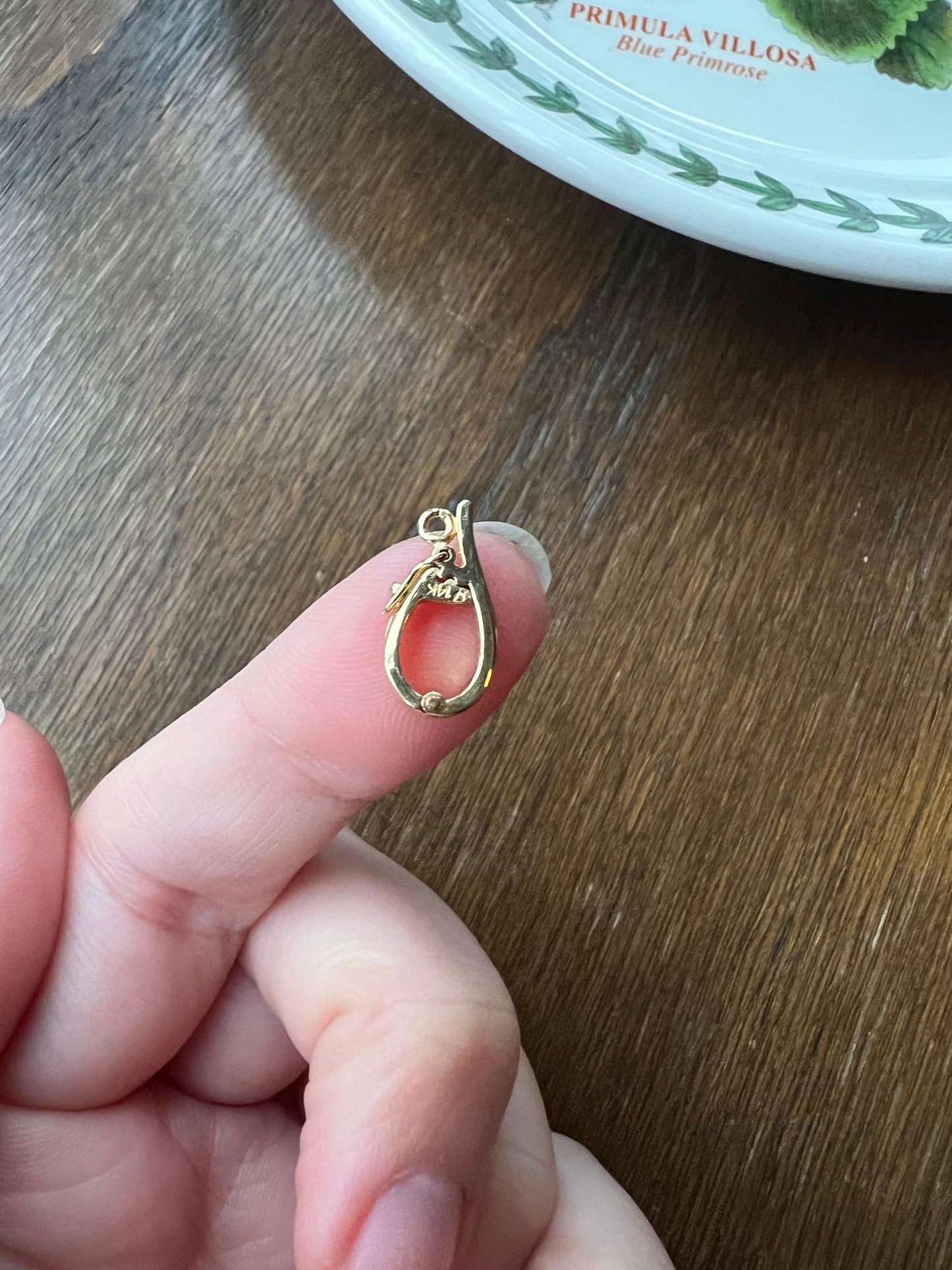 Vintage 14k GOLD Charm Pendant HOLDER Clip Clasp Opening Bale Safety Clasp Neckmess Neckstack Parts Findings