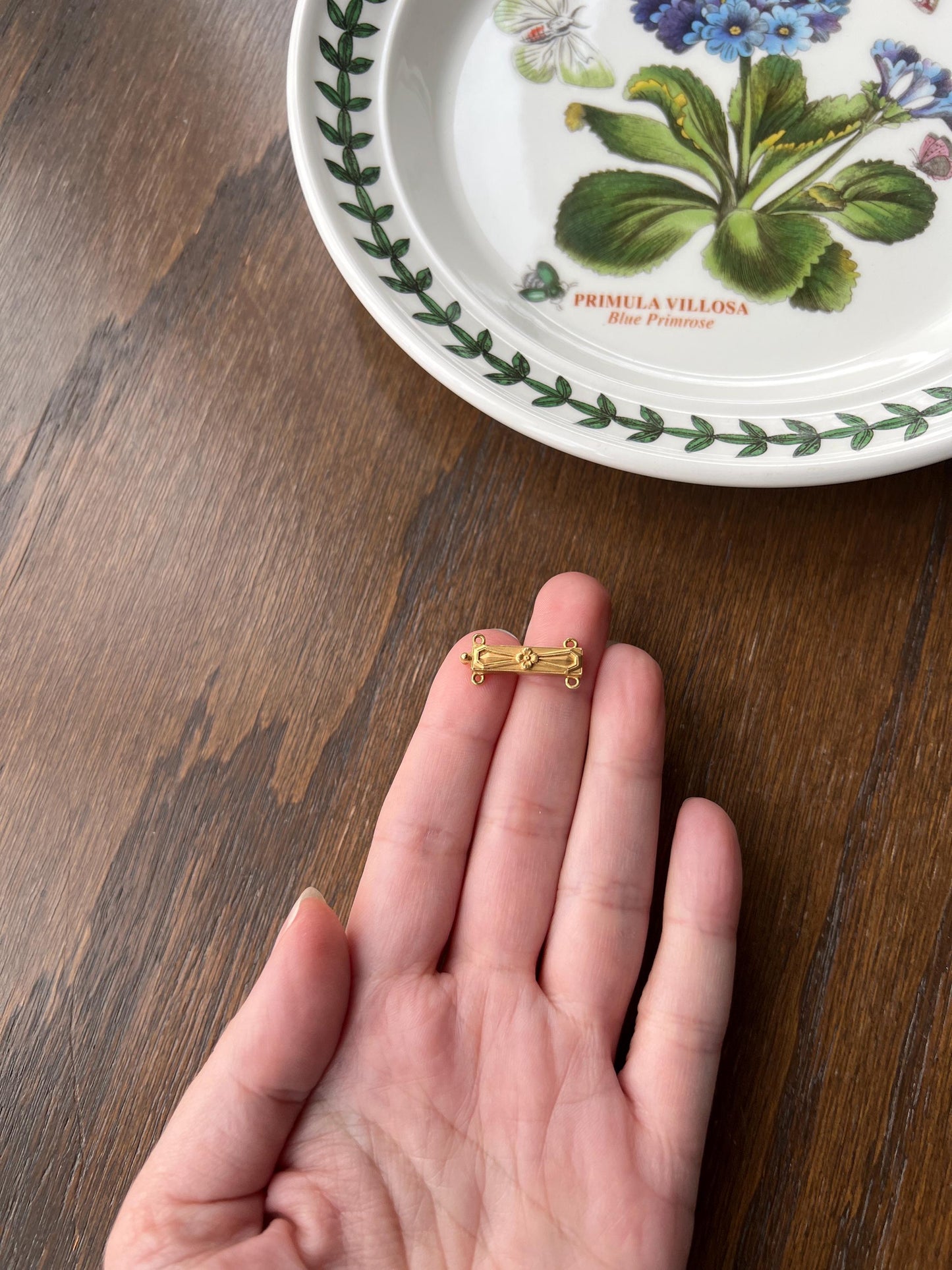 FORGET Me NOT Floral CLASP Pendant 14k Gold Victorian Antique Necklace Extender Connector Parts Findings Neckmess Neckstack Figural Flower