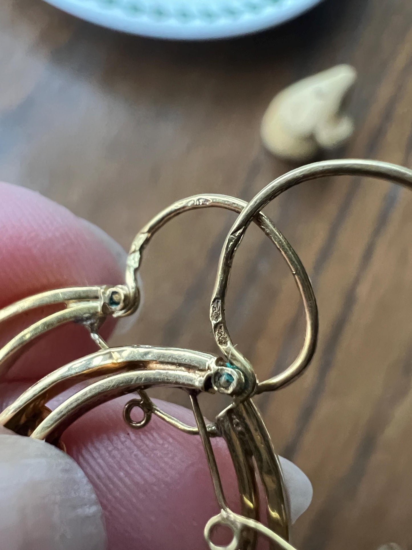 Floral French ANTIQUE CREOLE Hoop EARRINGS Tricolor 18k Gold Roses Dangle Shimmering Gypsy Belle Epoque Victorian Romantic Gift