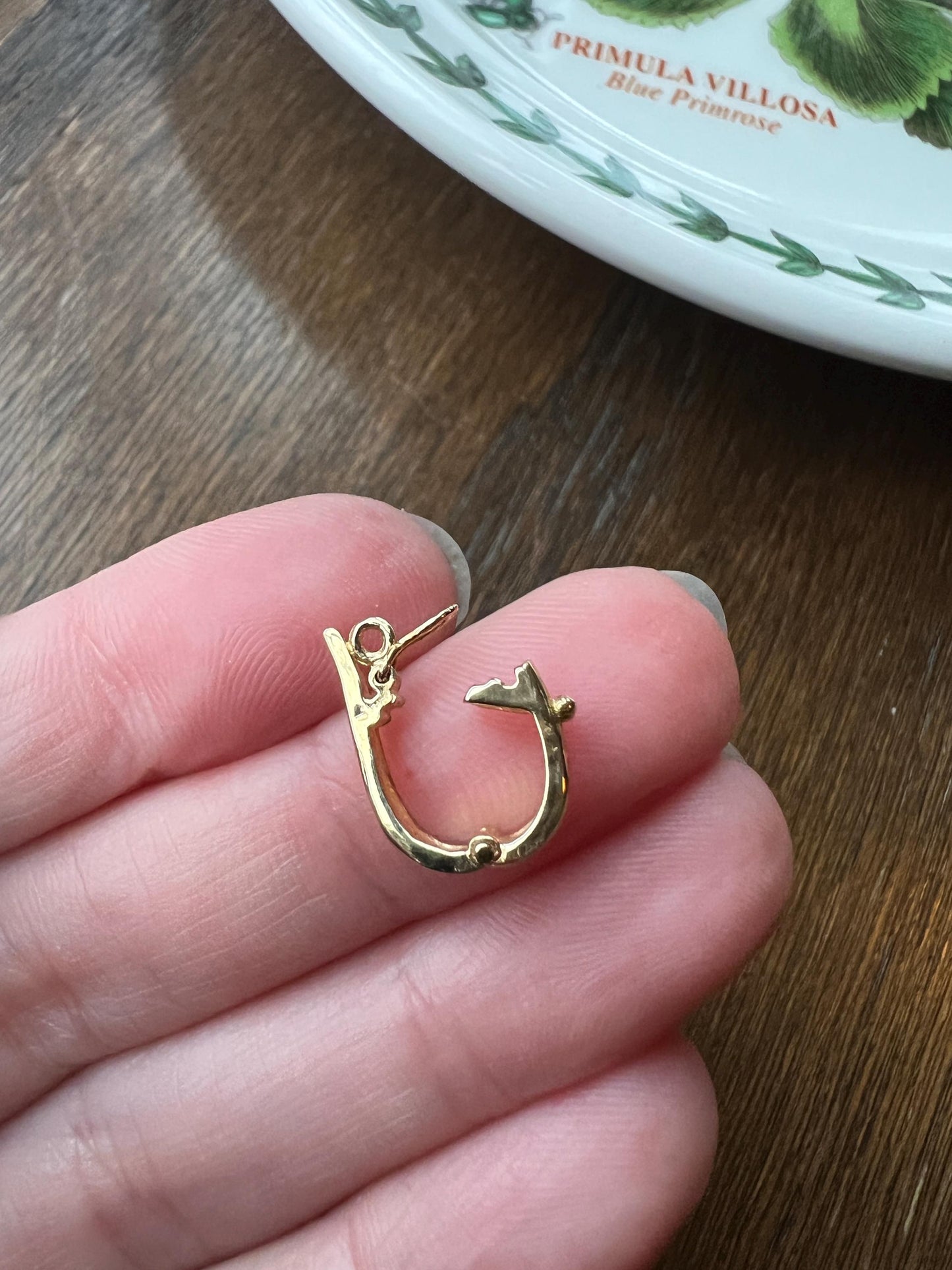 Vintage 14k GOLD Charm Pendant HOLDER Clip Clasp Opening Bale Safety Clasp Neckmess Neckstack Parts Findings