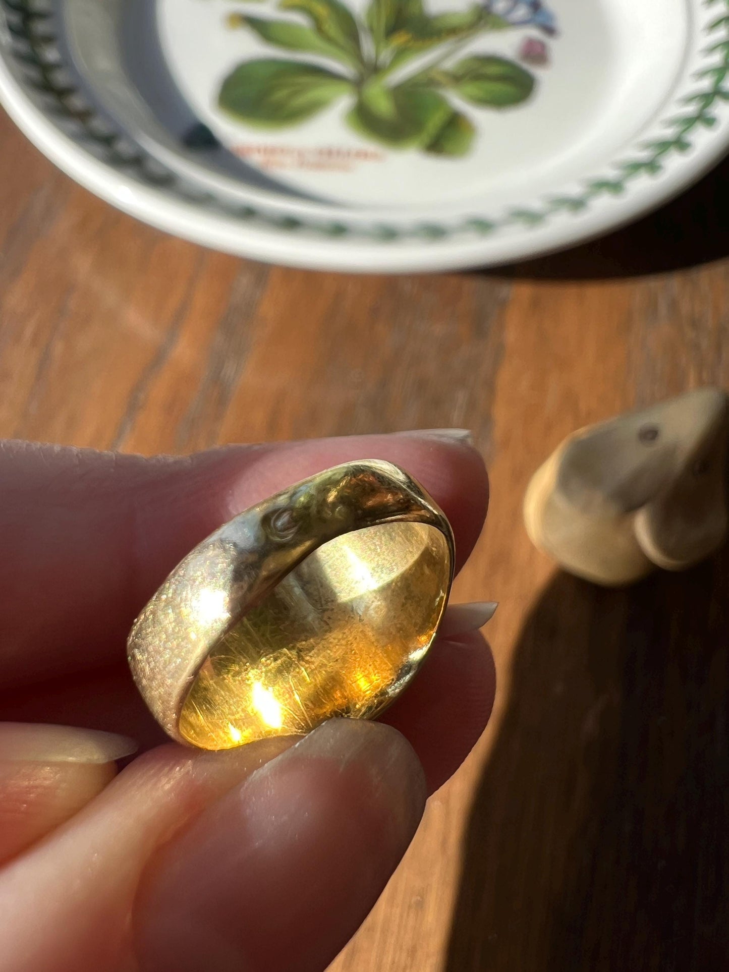 CROWN French Nobility Antique Pinky SIGNET Ring 18k Gold Lion Rampant on Shield Stacker Unique Gift Statement Heraldic Coat of Arms