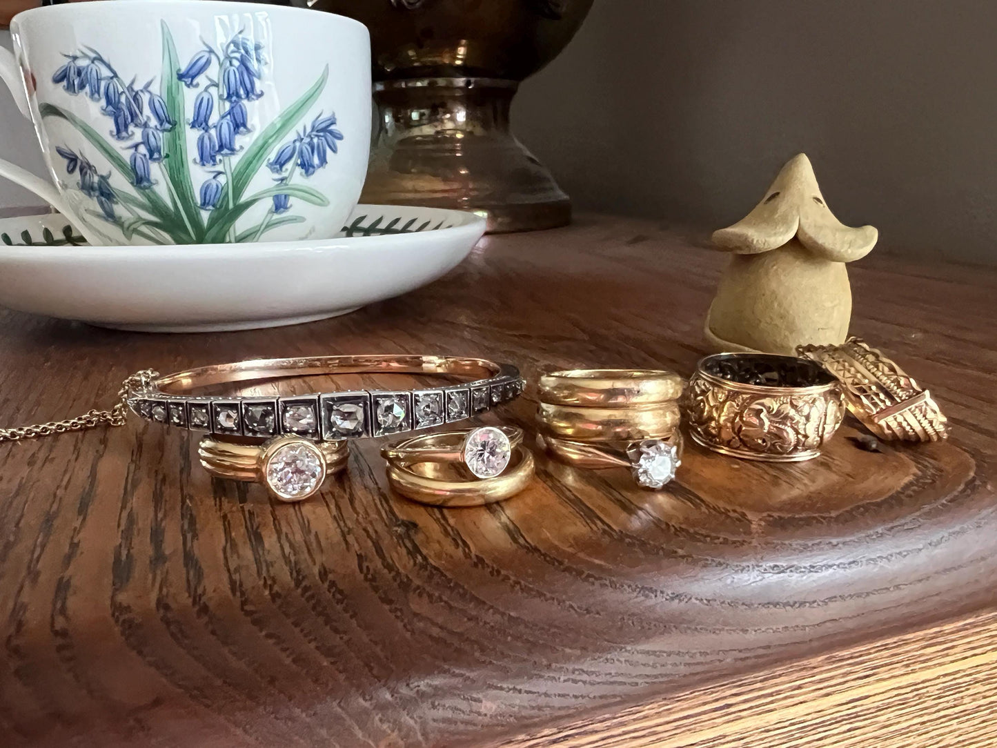 DATED April 29 1909 Edwardian Antique 18k Gold Chunky Wedding Ring Wide Band Hand Engraved Stacker Love Romantic Gift Pair? Available