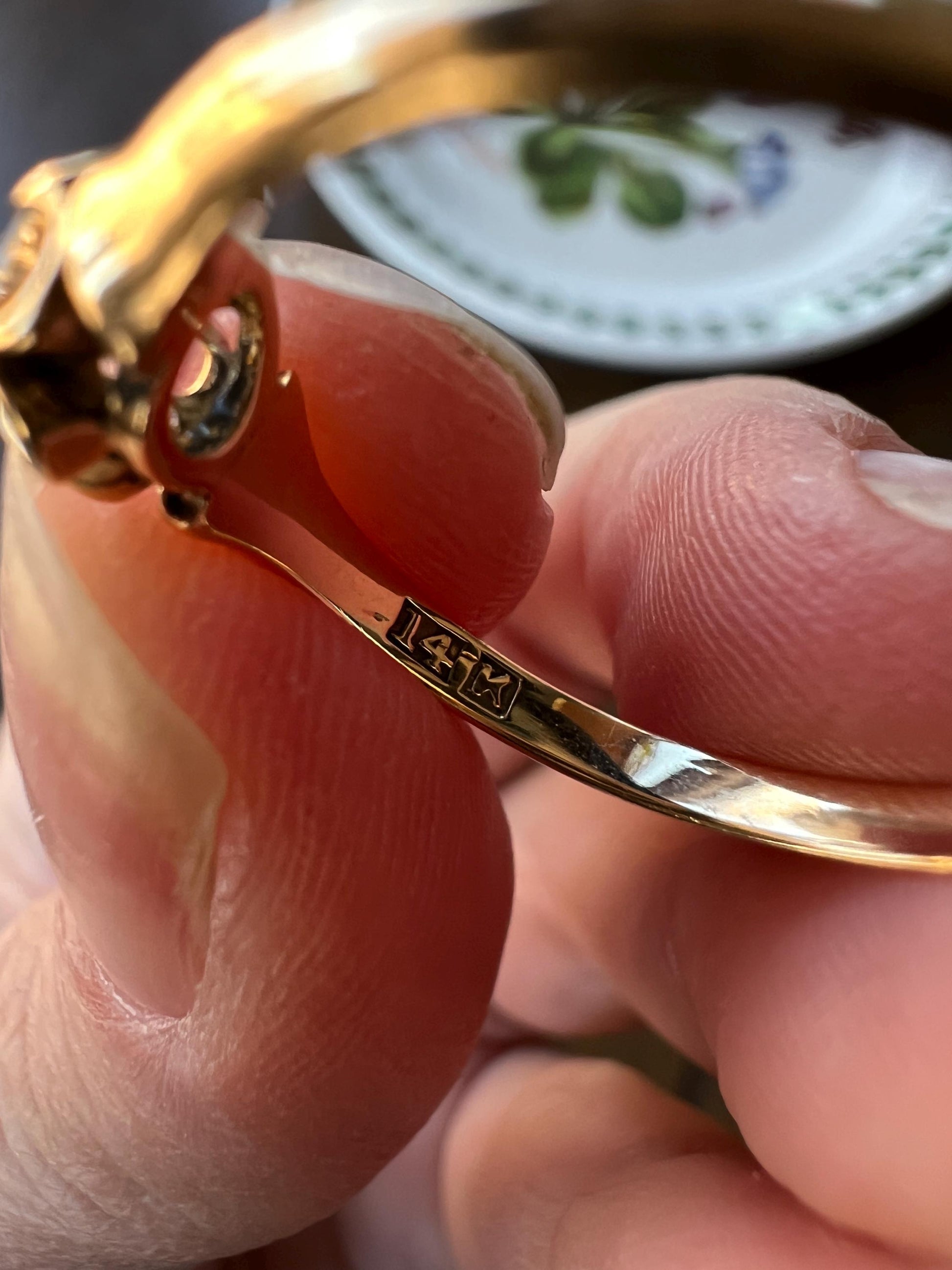 Antique 1/3 Carat Old Mine Cut DIAMOND Eye Clean 14k Gold Ring .33ct Engagement Solitaire Stacker Man Unisex Buttercup Belcher Romantic Gift