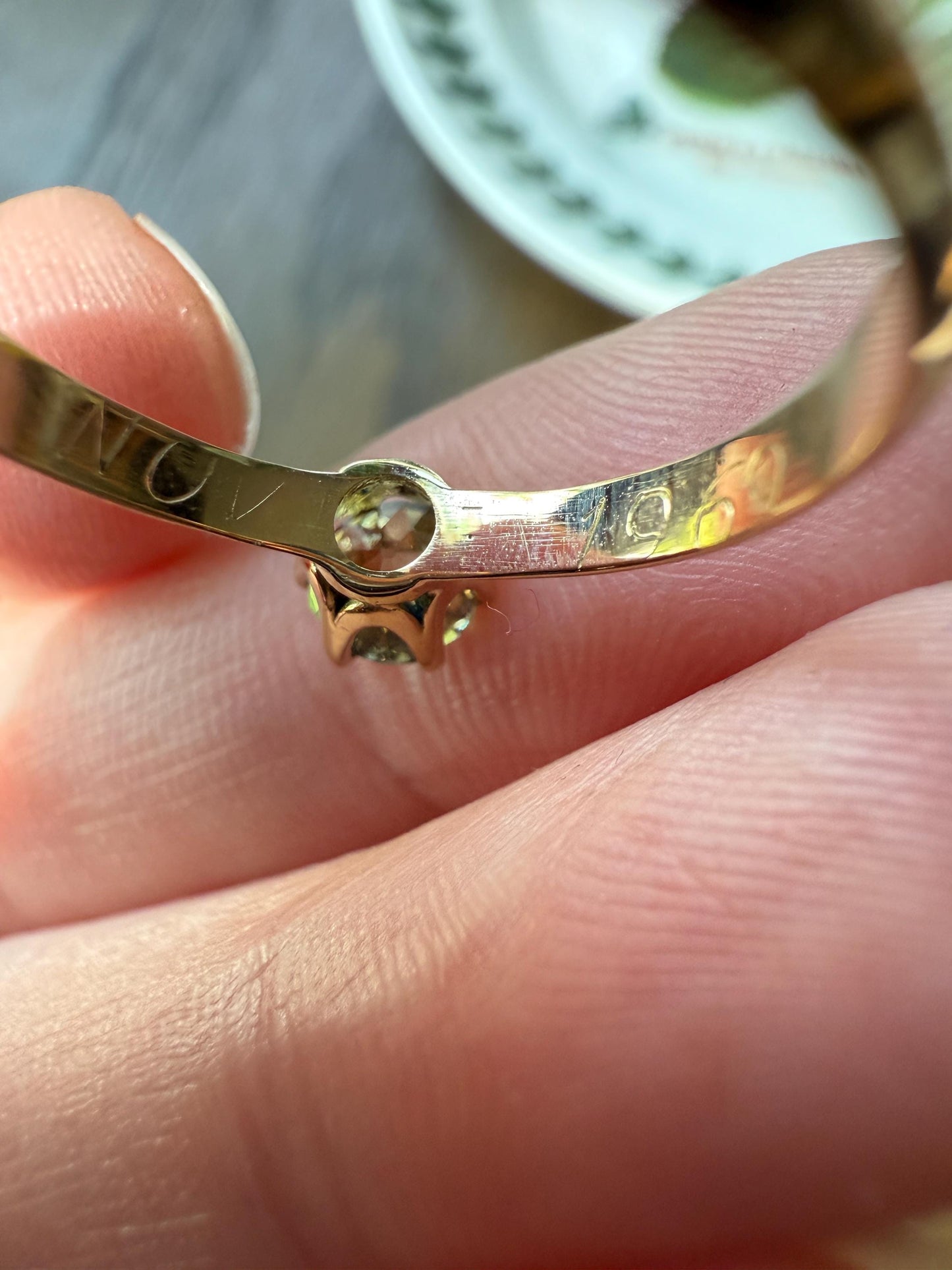 Vintage Band Antique Diamond .69 Carat Fancy Brown Old Mine Cut 18k Gold Dated Wedding Ring Solitaire Champagne Ooak Stacker Engagement Gift