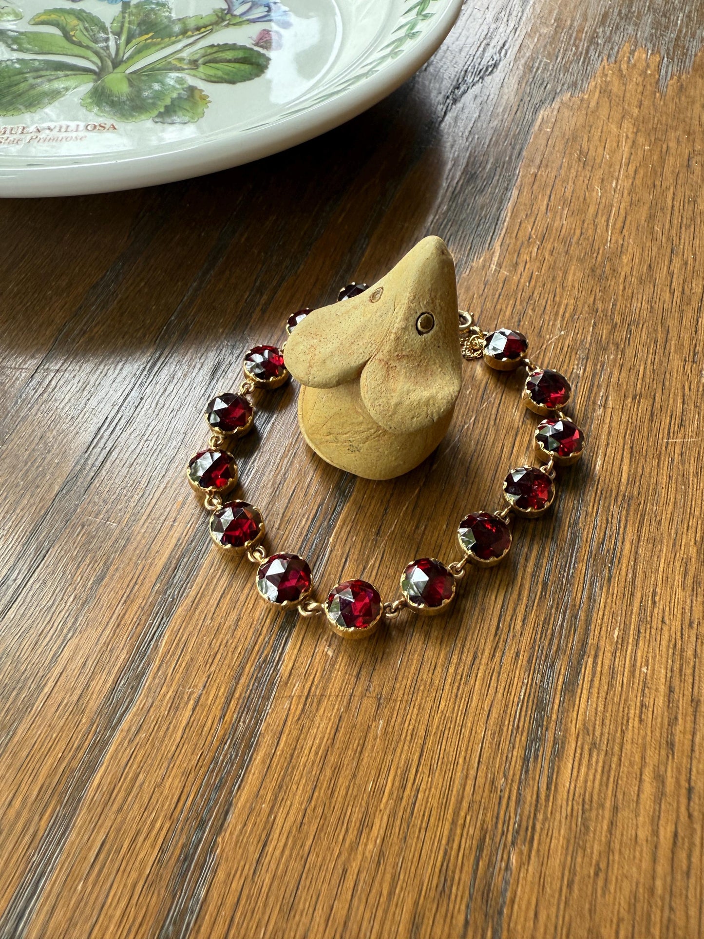 Vintage French PERPIGNAN GARNET Riviere Eternity Bracelet 18k Gold Bezel Set Rose Cut Closed Back Almandine Glowing Raspberry Wine Love Gift
