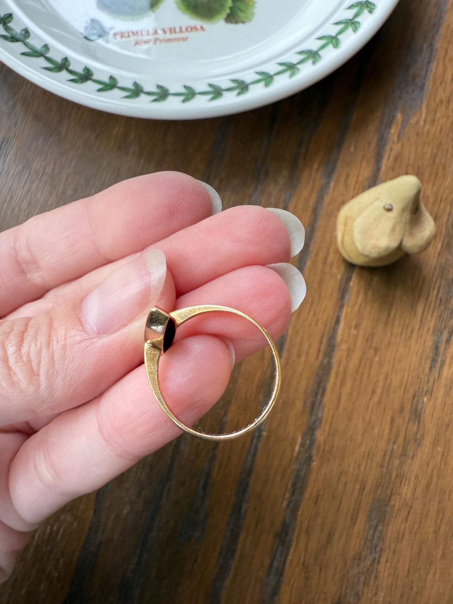 ANGLED Skinny Navette 13 Rose Cut DIAMOND Antique Ring 18k Gold Victorian to Georgian Scalloped Romantic Gift