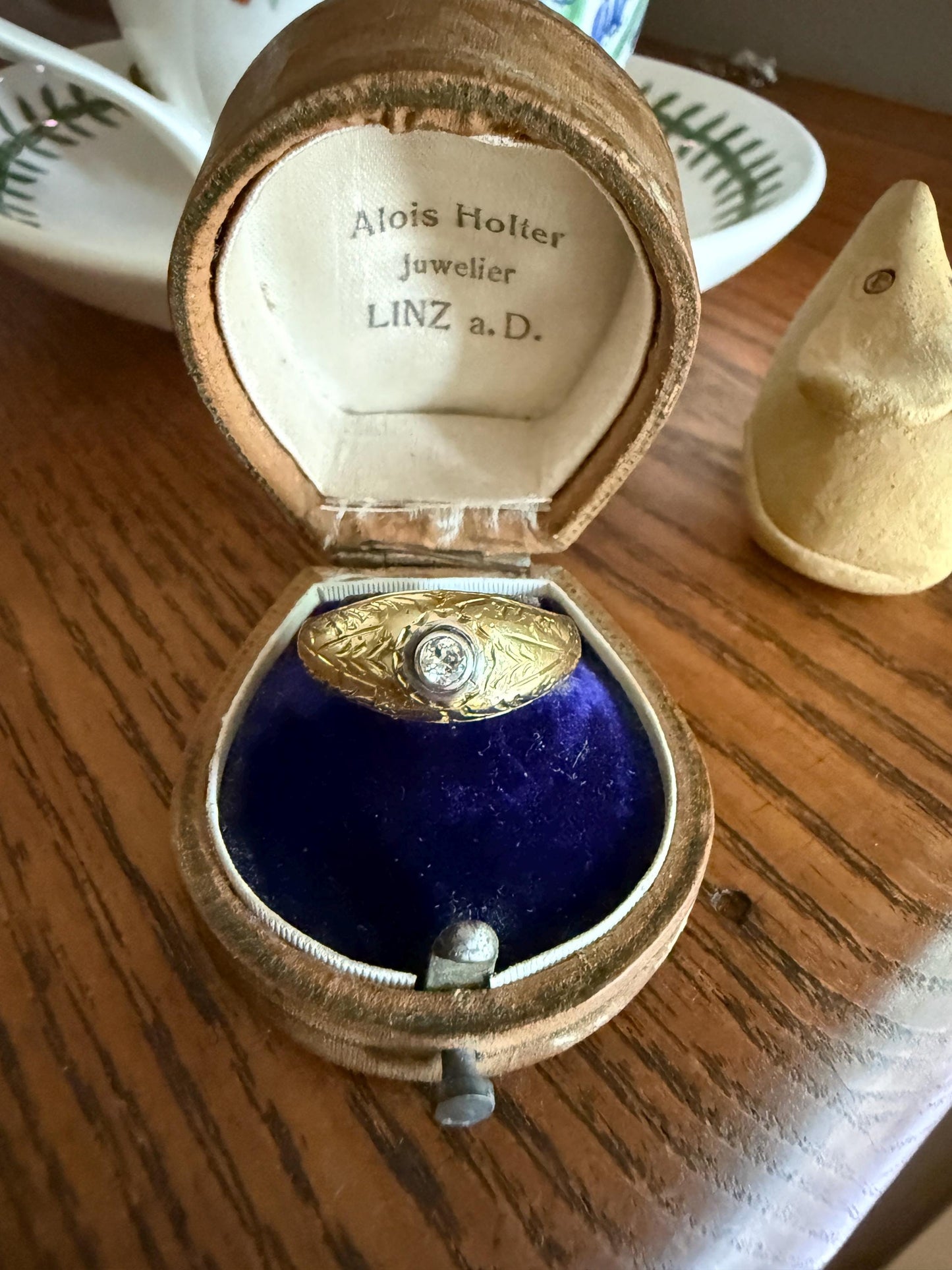 Ornate Vintage Old Brilliant Cut Diamond Engraved Domed Gypsy Ring Sturdy 6.6g 18k Gold Chunky Band Unisex Stacker Man or Woman Unique Gift