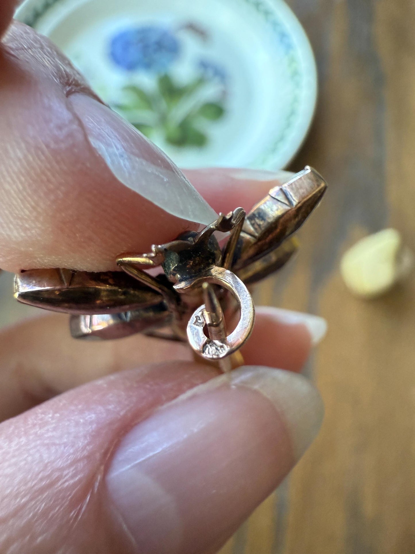 ANTIQUE Perpignan GARNET Bee or Fly Bug Large Scale 18k Brooch Pin for Pendant Conversion. Victorian French Belle Epoque Pink Red Glow