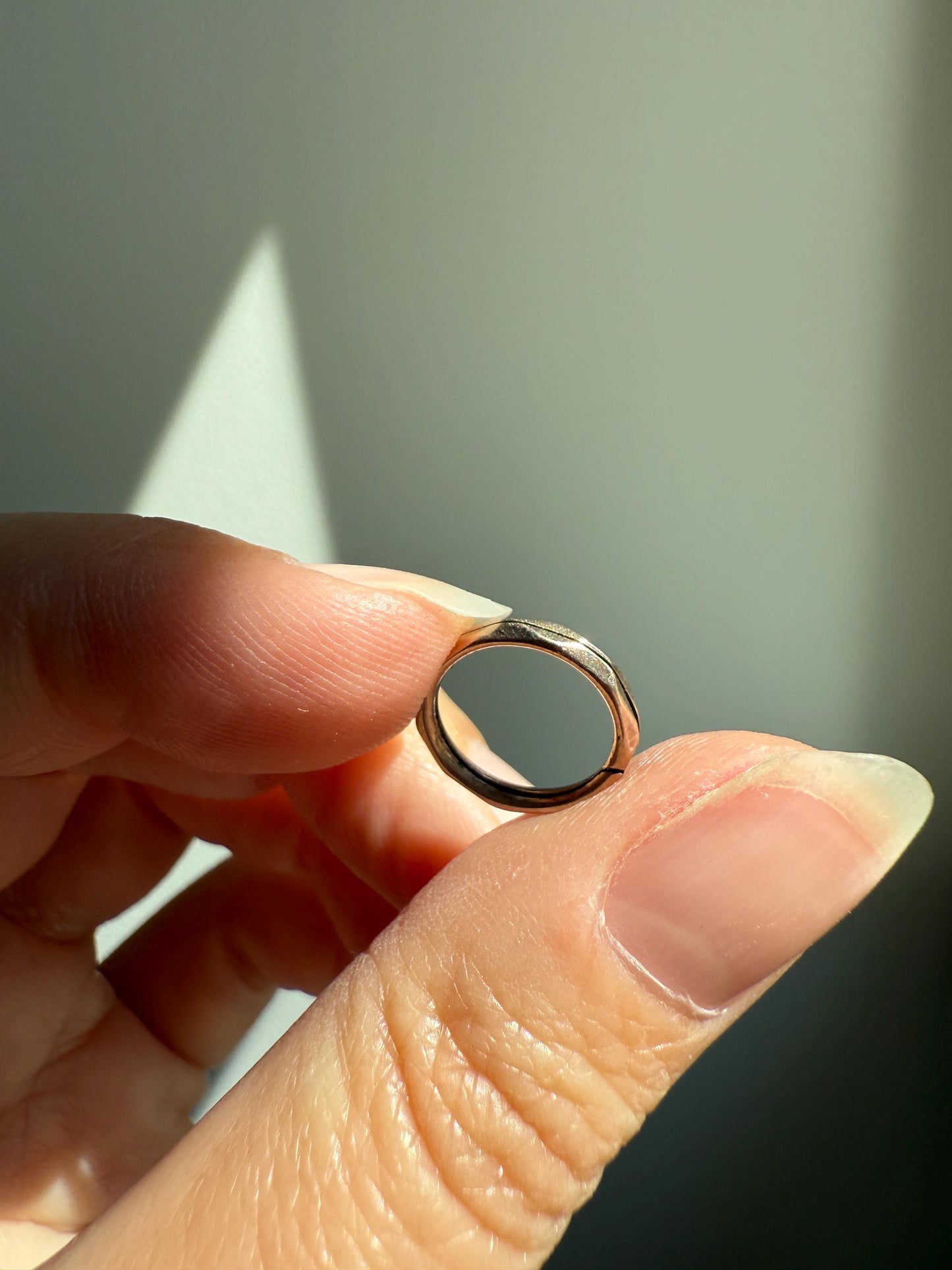 Faceted SPLIT Ring Pendant Holder Connector Antique 10k Warm Gold Beveled Victorian Jewelry Parts Findings Neckmess Neckstack
