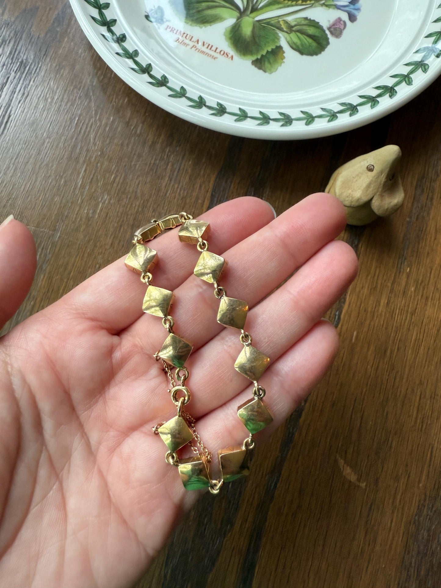 Vintage French Perpignan GARNET Riviere Eternity Bracelet 18k Gold Unique Square Bezel Set Rose Cut Closed Back Glowing Red Riviera