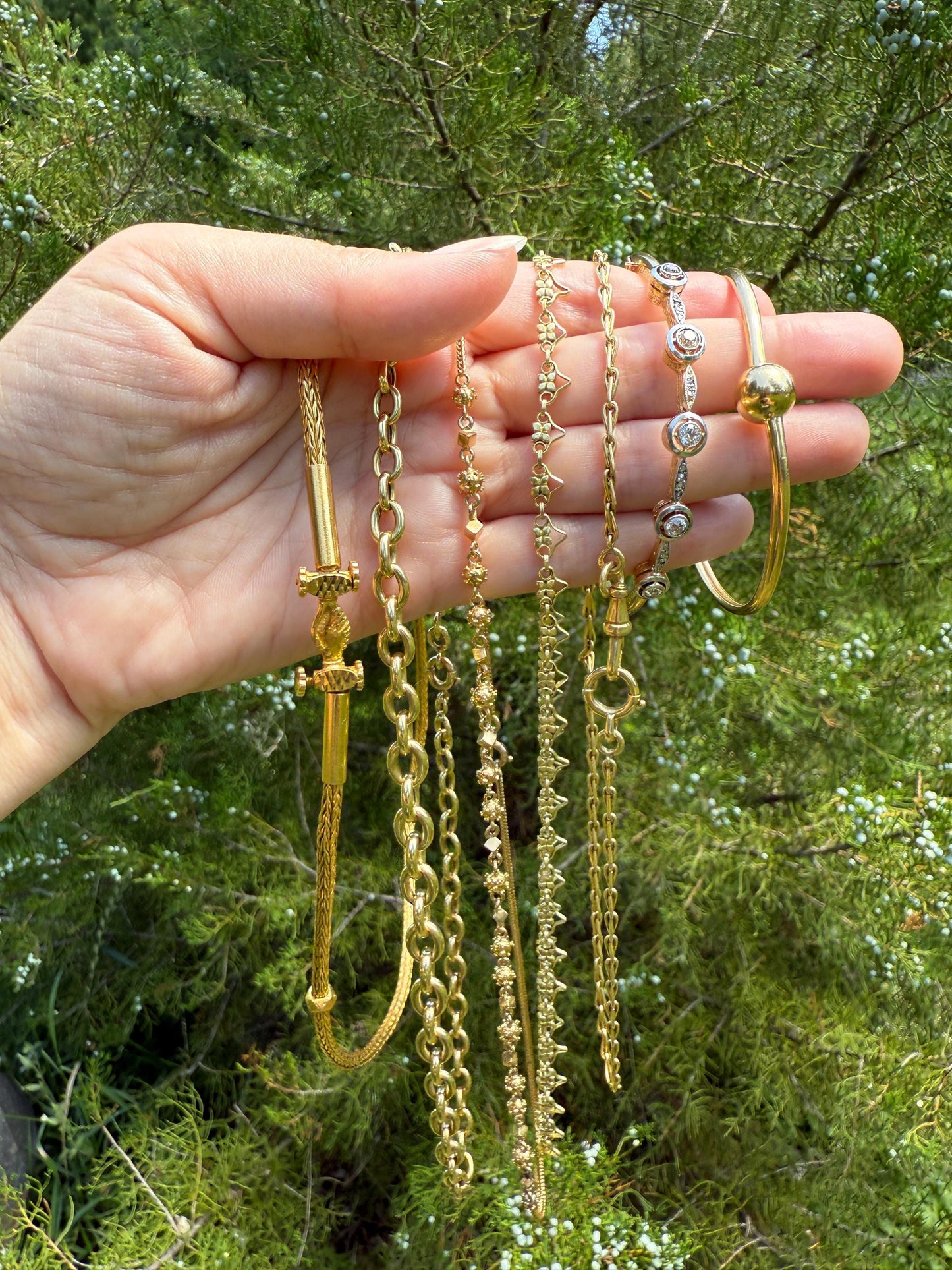 Heavy Staple CABLE CHAIN French Antique 20g 18k GOLD Solid 7.5mm Chunky Graduated Oval Link Necklace Wide 17" Neckmess Neckstack Victorian