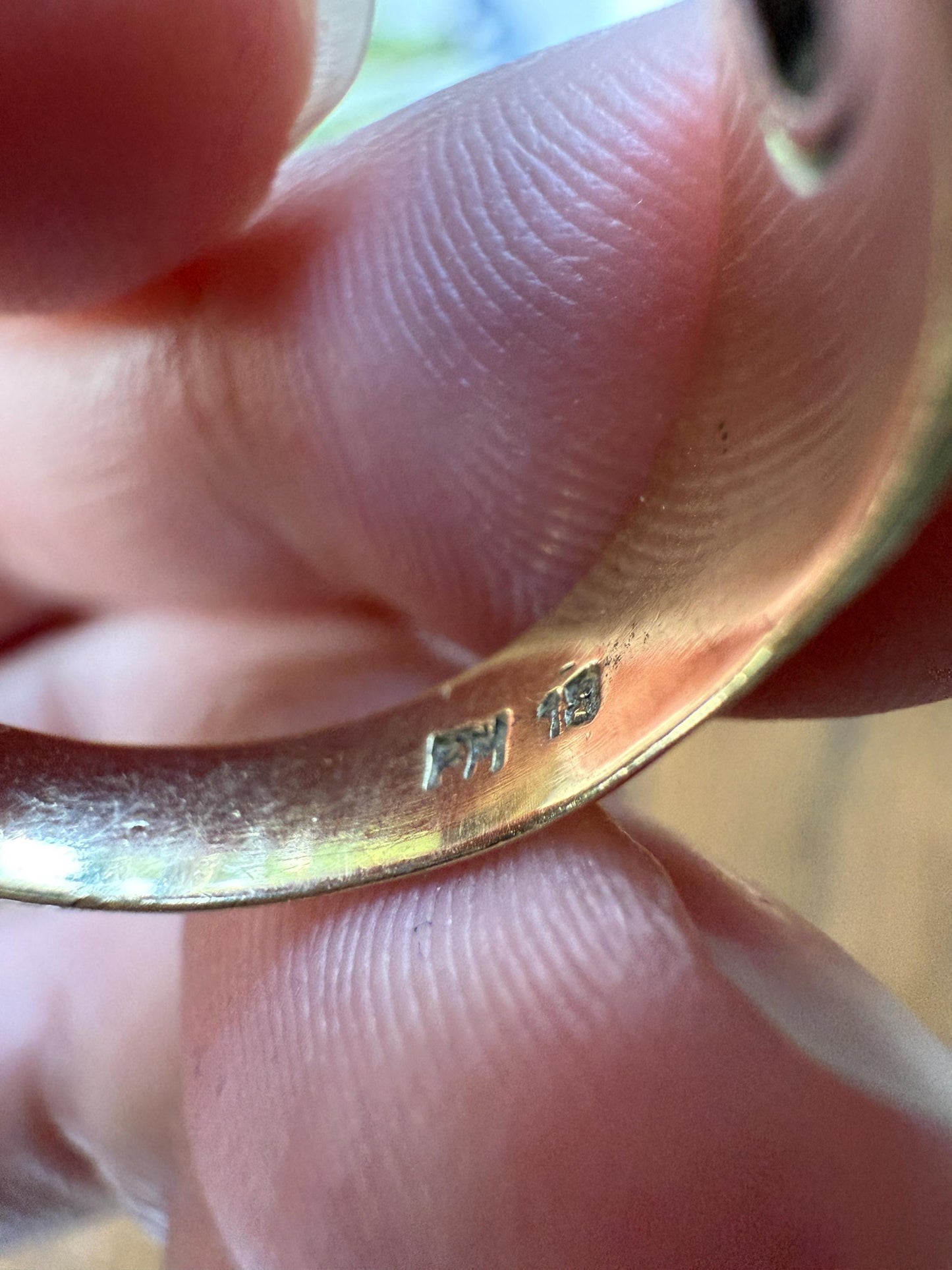 Ornate Vintage Old Brilliant Cut Diamond Engraved Domed Gypsy Ring Sturdy 6.6g 18k Gold Chunky Band Unisex Stacker Man or Woman Unique Gift