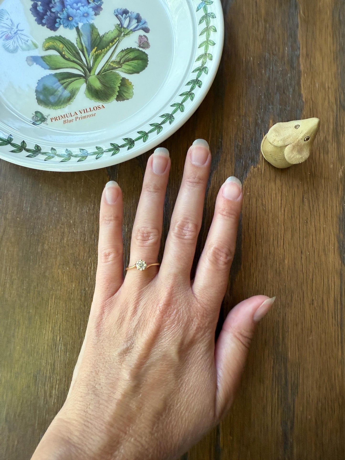 Antique .5 Carat Eye Clean Old Mine Cut Diamond 18k Gold French Swirl Setting Engagement Ring Solitaire Bypass Band Stacker 1/2 Wedding OMC