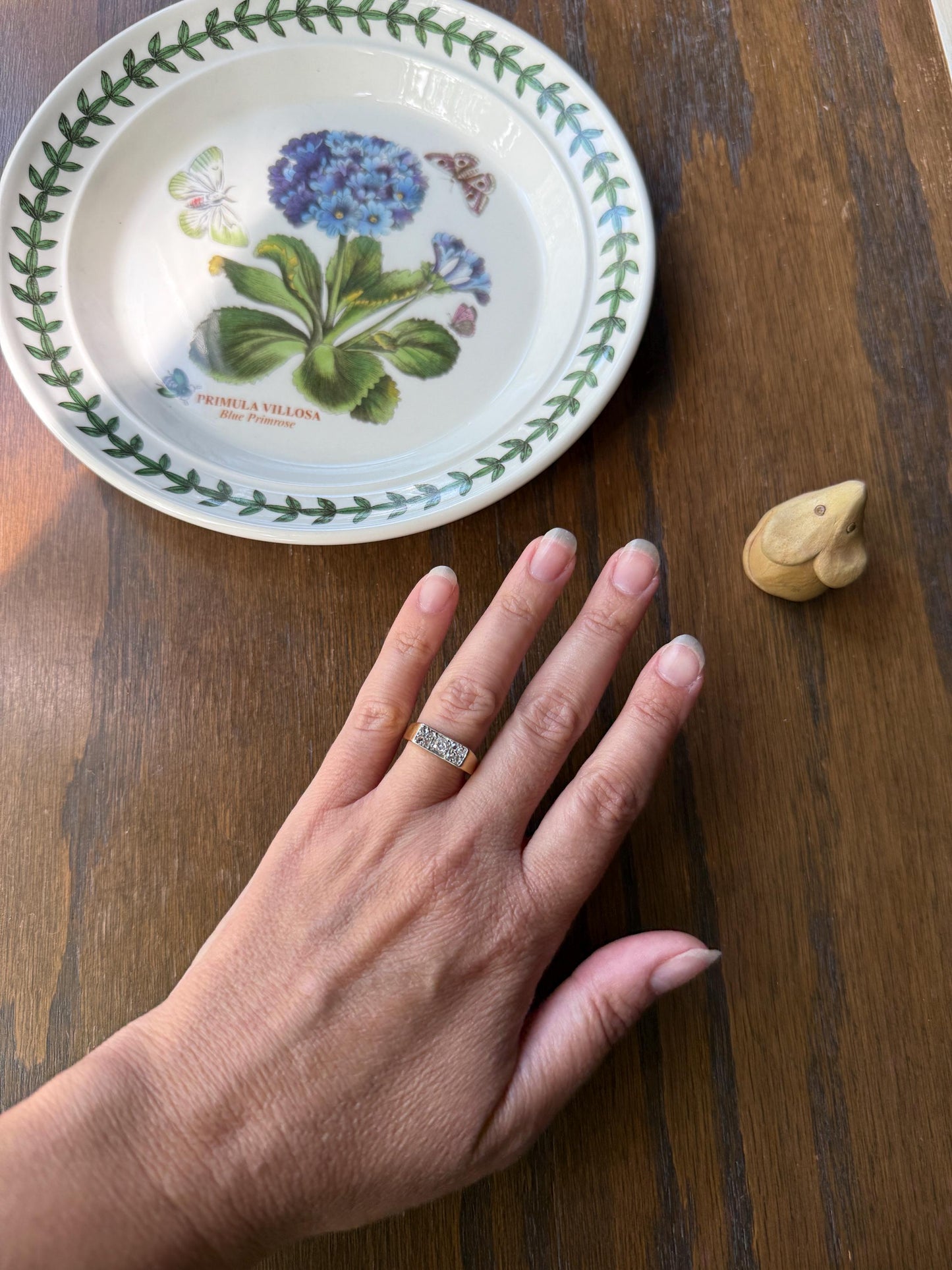 Old Mine Rose Cut DIAMOND 1Ctw French Antique Grid Ring Platform Nine Stone Sturdy 18k Gold Platinum Chunky Signet Stacker Gift