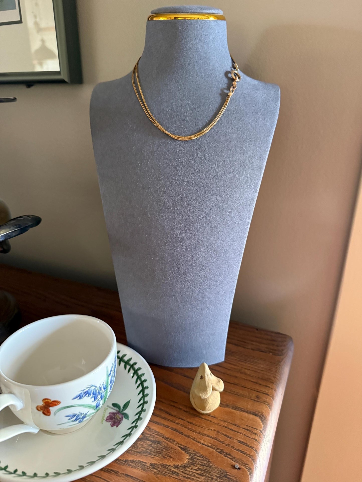 Victorian ANTIQUE Hallmark French 9.5g 18k Gold Solid Double Box Chain Watch Necklace Extender Bracelet Connector Dog Clip Pendant Holder