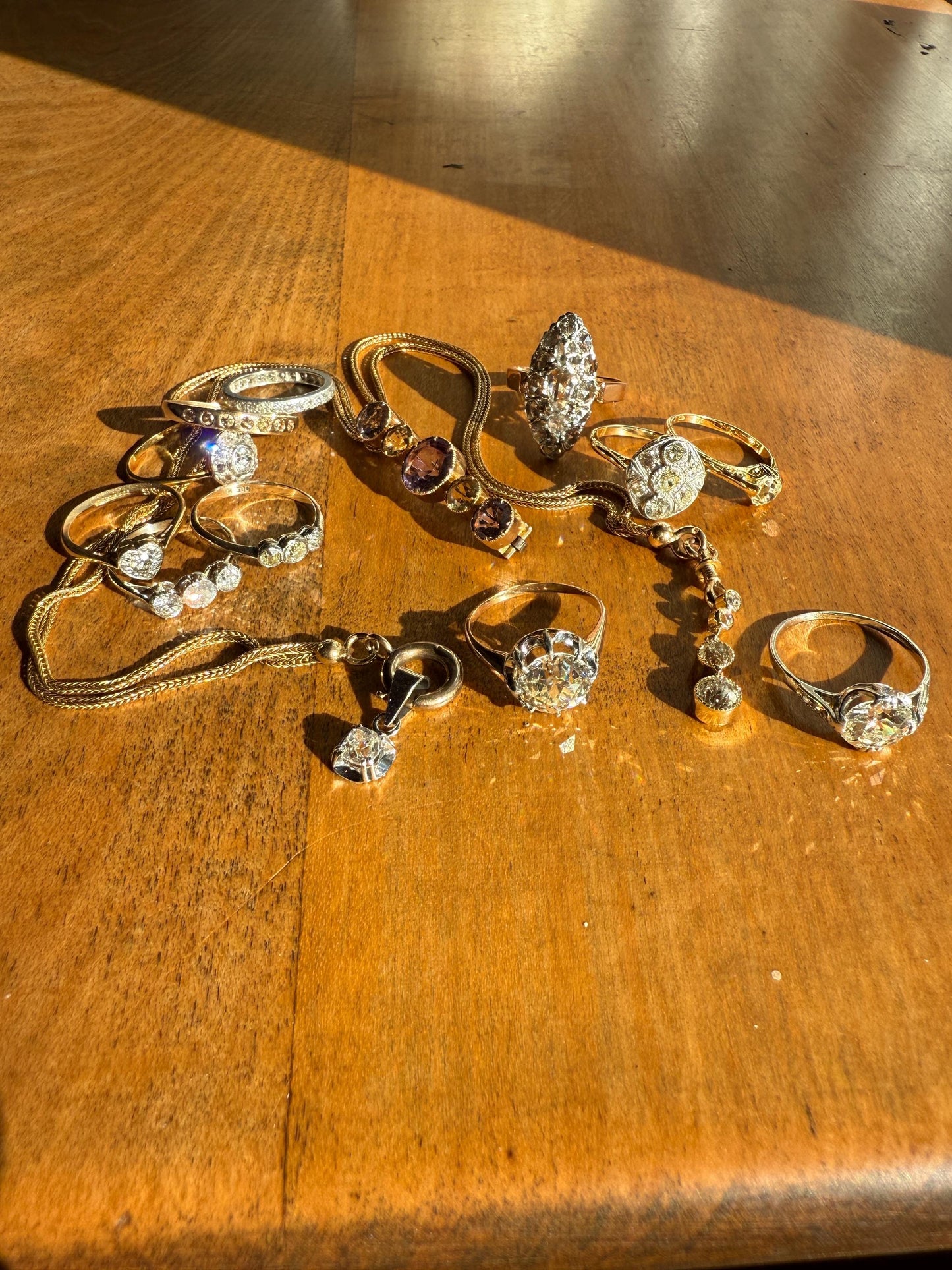 Edwardian Antique 1.1 Carat Old Mine Cut Diamond Cluster Ring Panel Oval Platform Ornate Geometric Milgrain Pale Yellow Center 1.1Ctw OMC